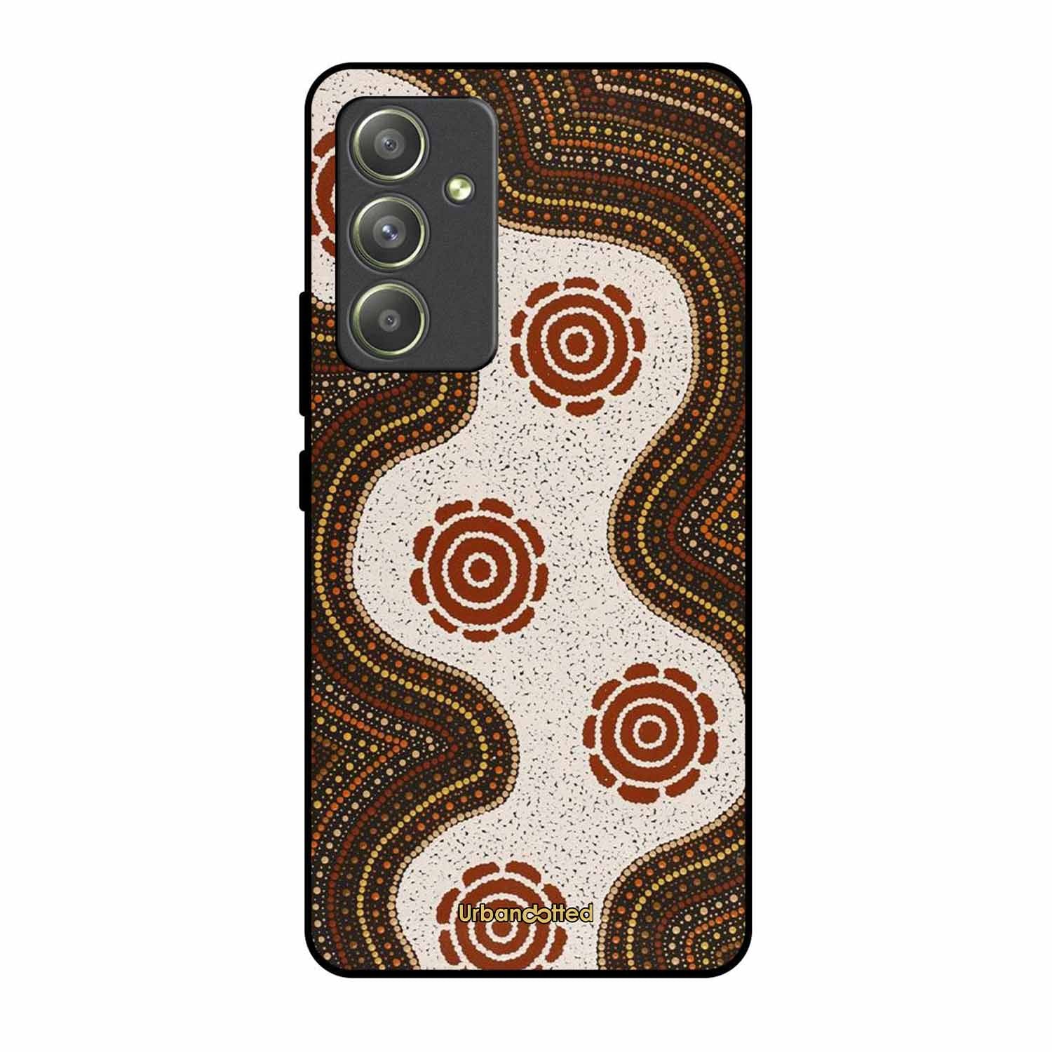 Aboriginal Dot Art Flow Glass Case For Samsung A54