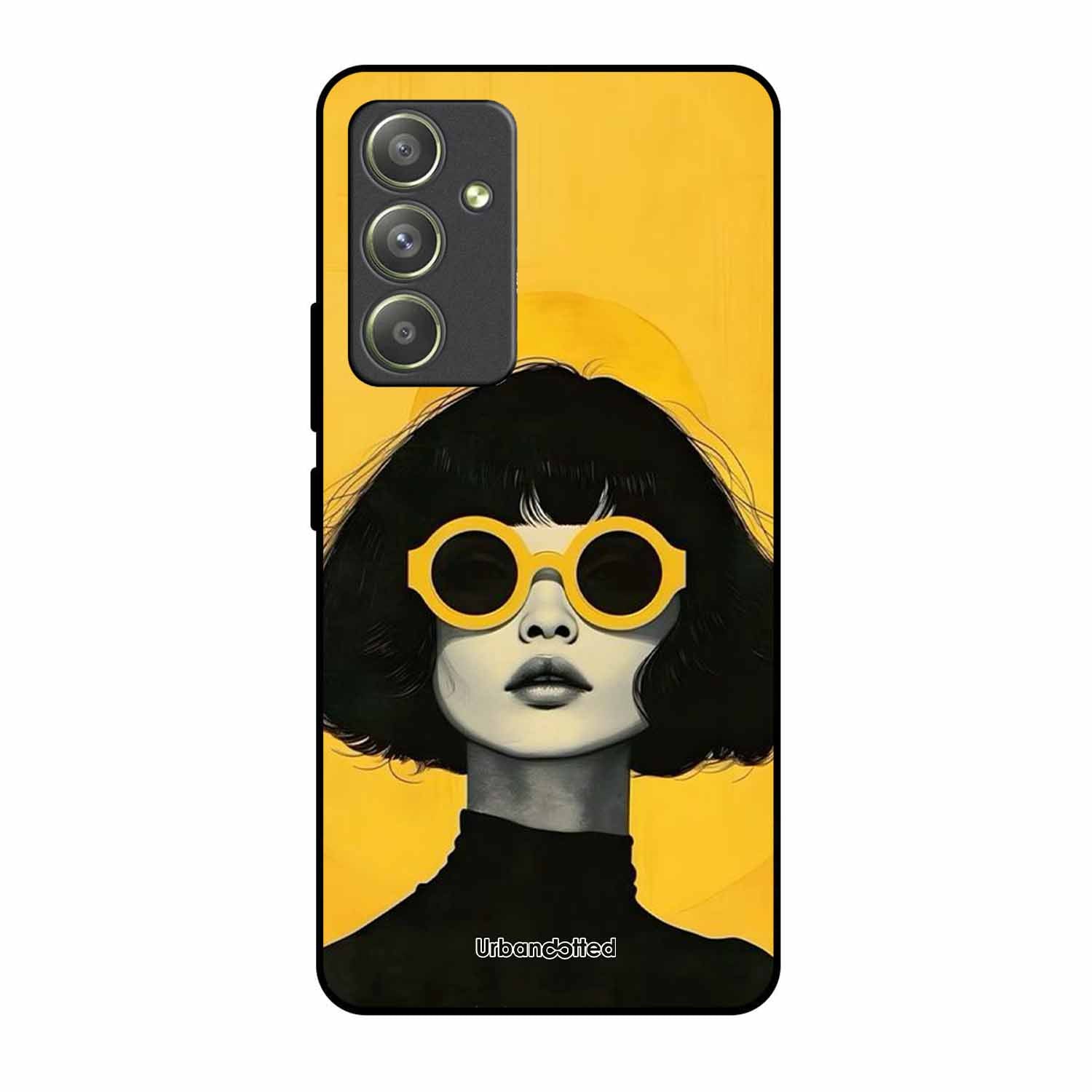 Retro Sunglasses Portrait Glass Case For Samsung A54