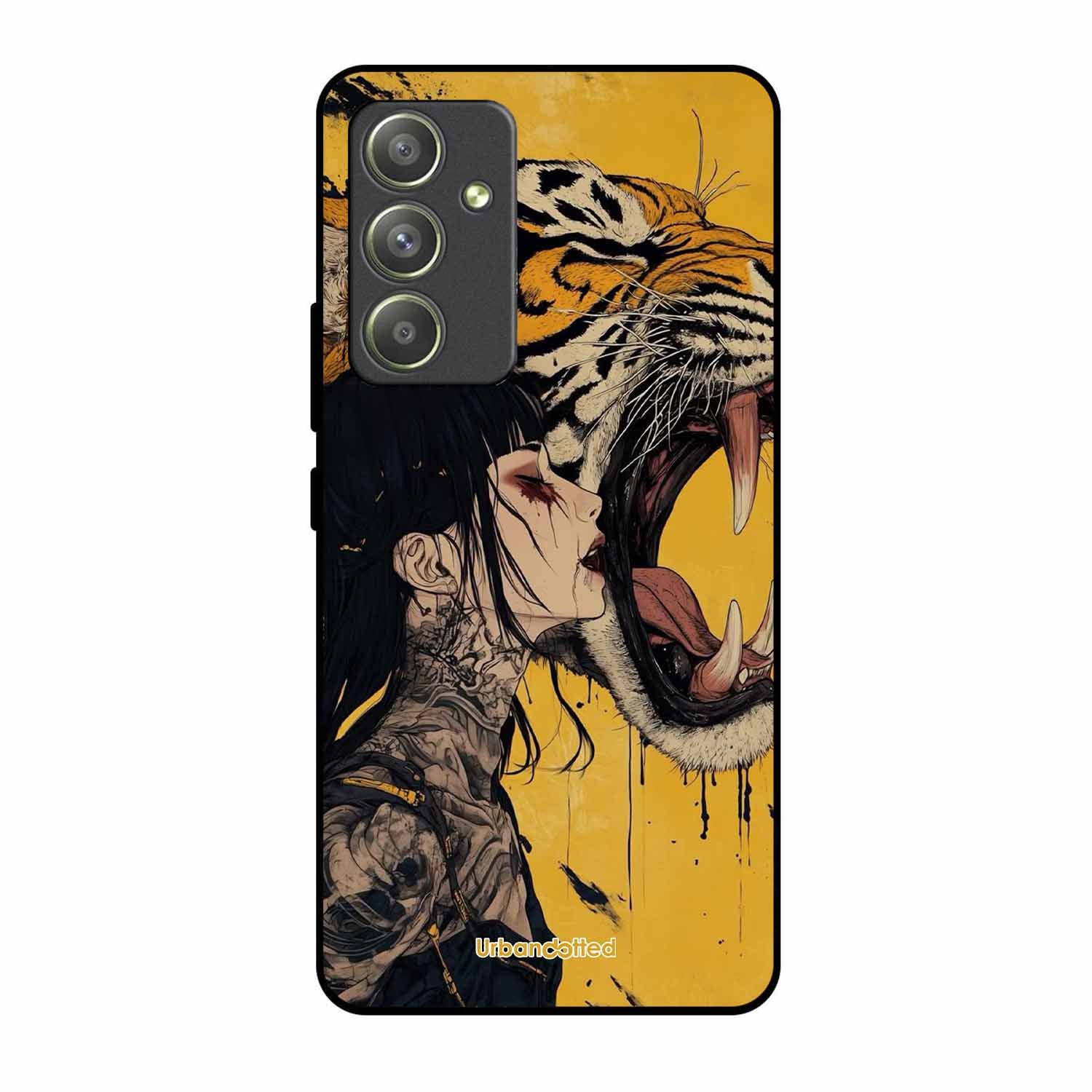 Tattooed Girl with Tiger Glass Case For Samsung A54