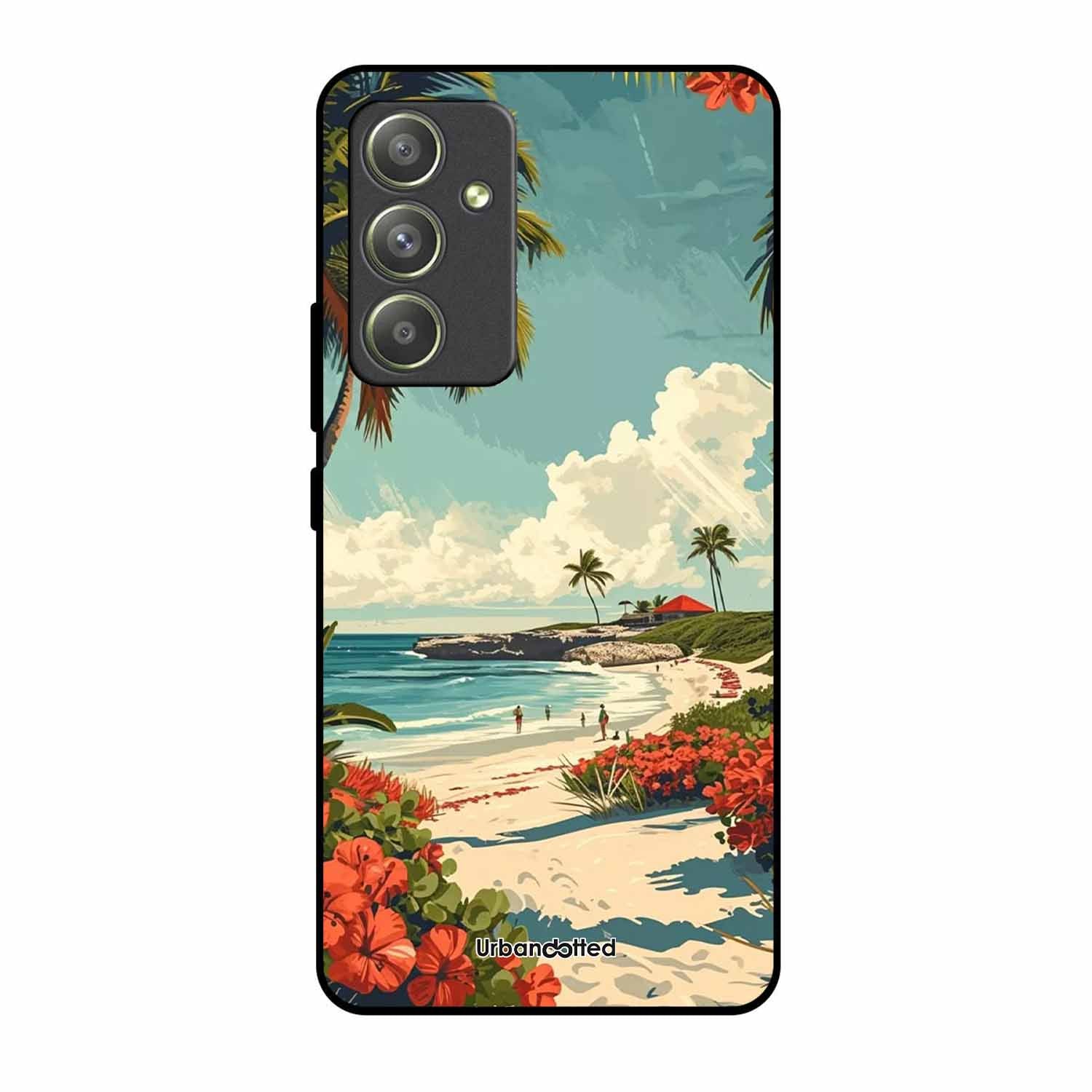 Tropical Beach Paradise Glass Case For Samsung A54