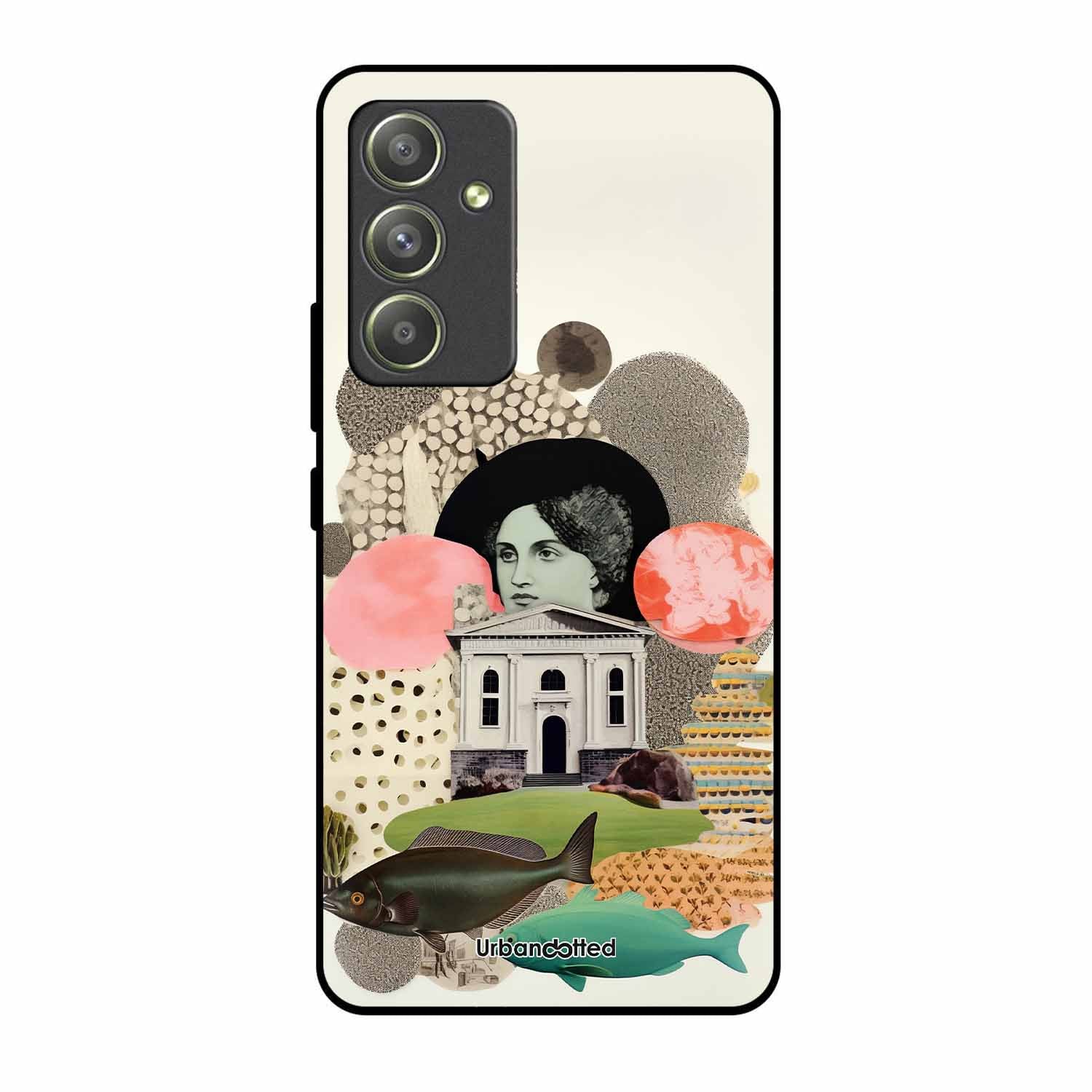 Whimsical Mixed Media Art Glass Case For Samsung A54