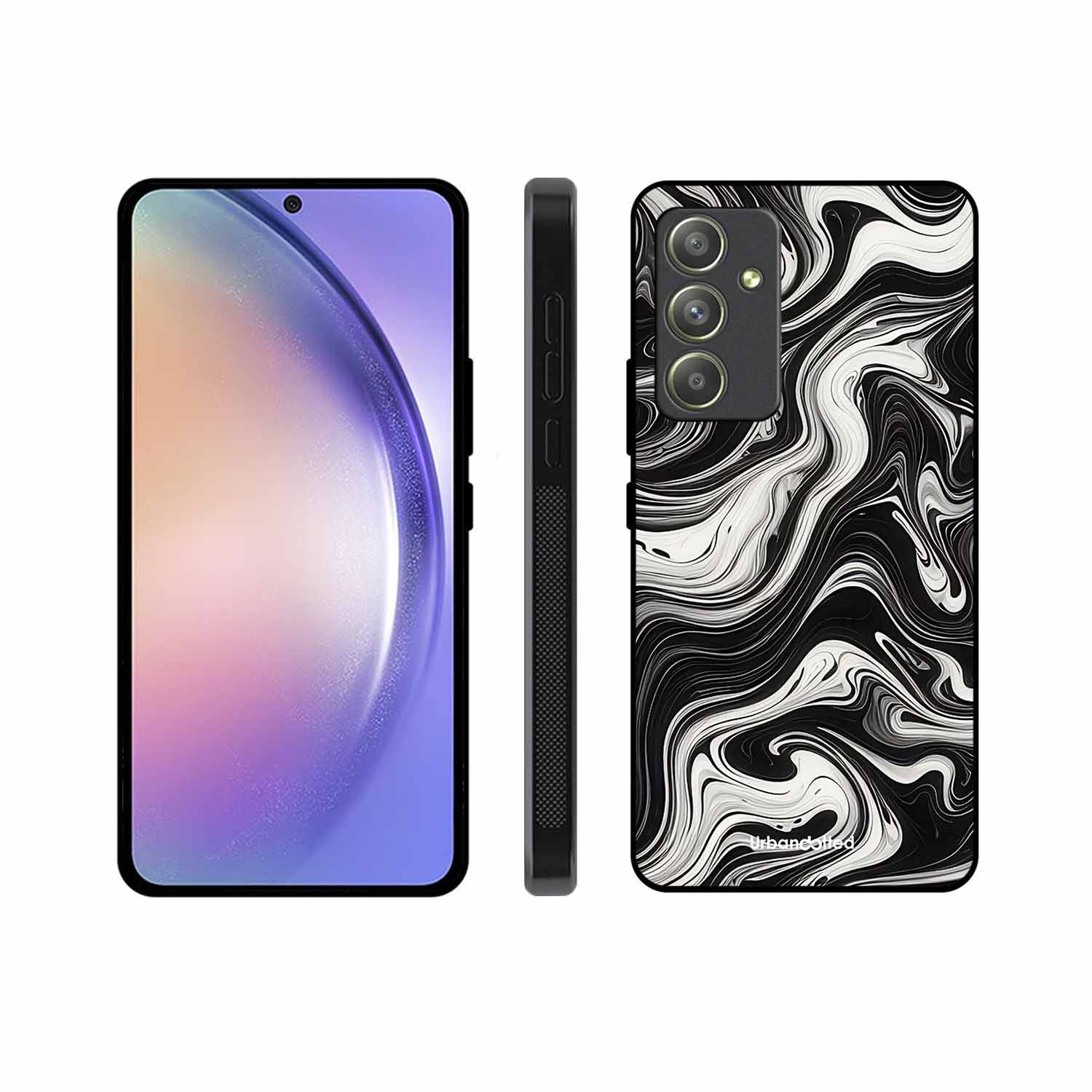 Monochrome Marble Glass Case For Samsung A54