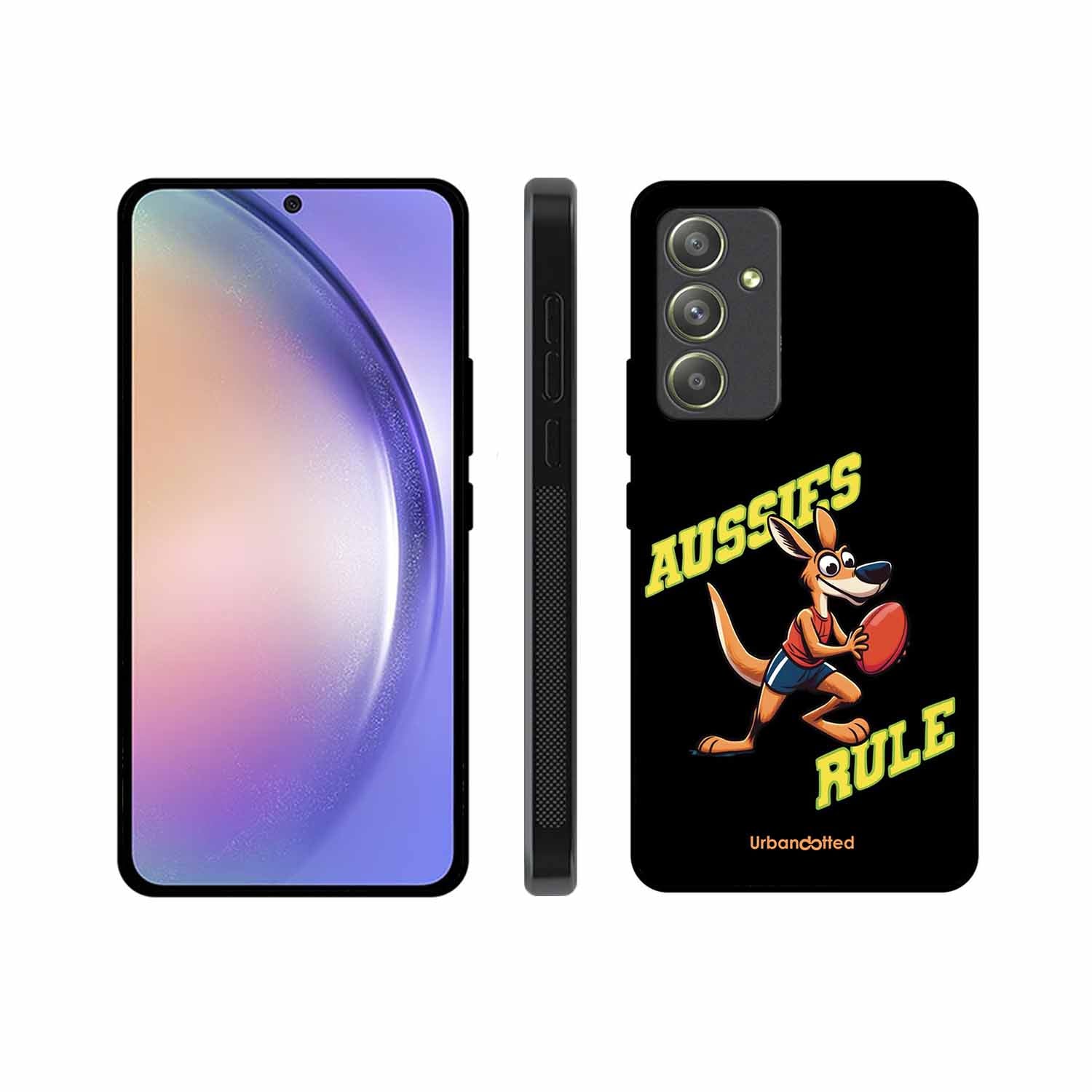 Aussies Rule Football Glass Case For Samsung A54
