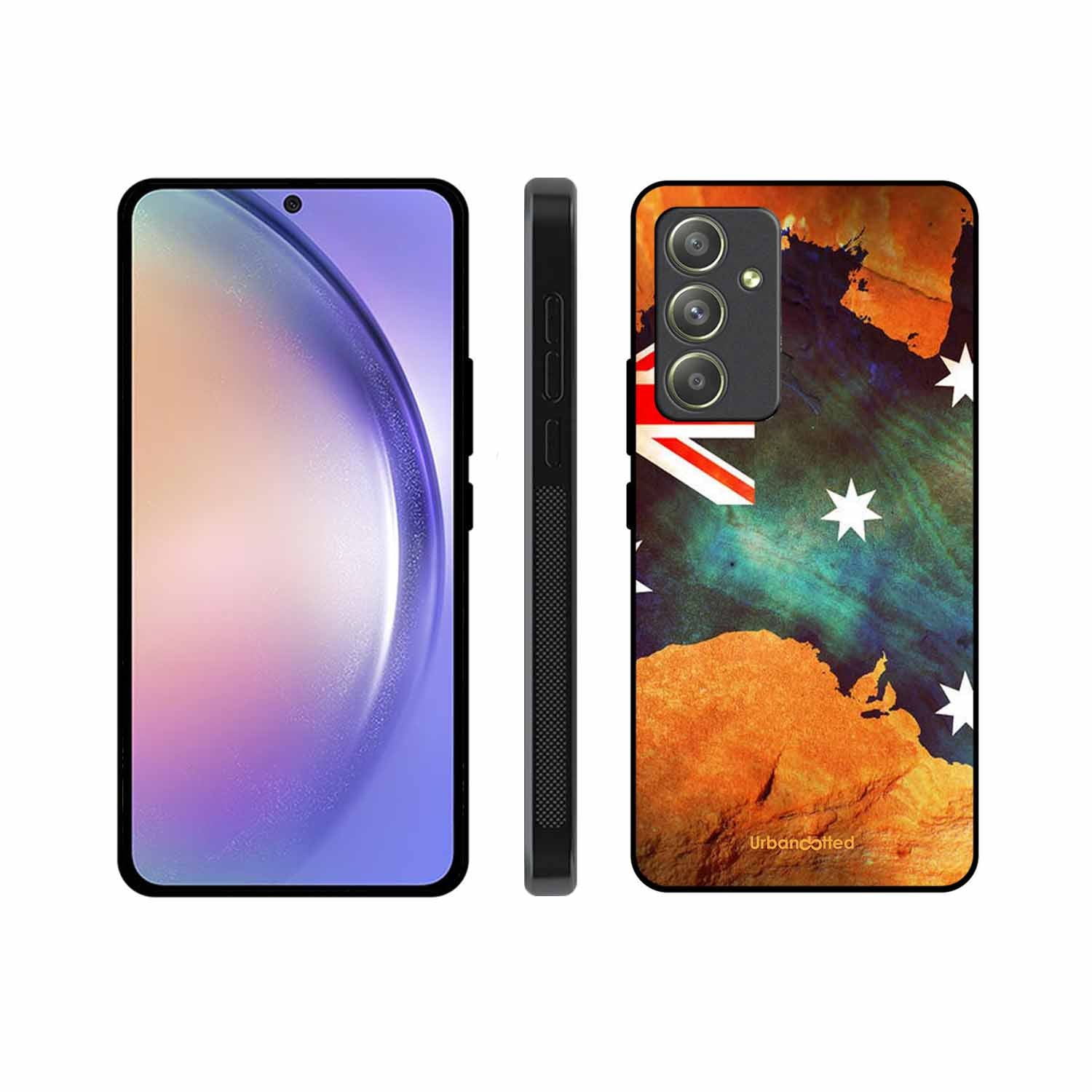 Australian Flag Map Glass Case For Samsung A54