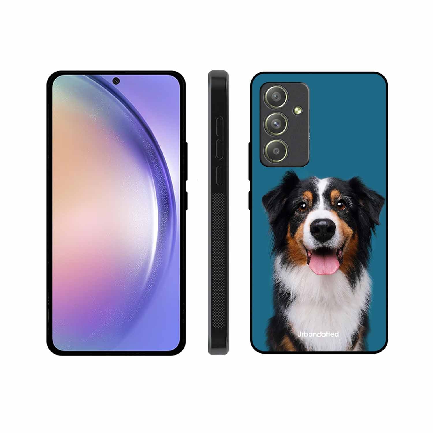 Aussie Shepherd Smile Glass Case For Samsung A54