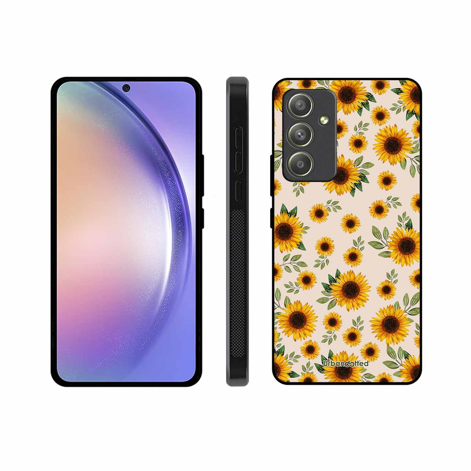 Summer Sunflowers Glass Case For Samsung A54