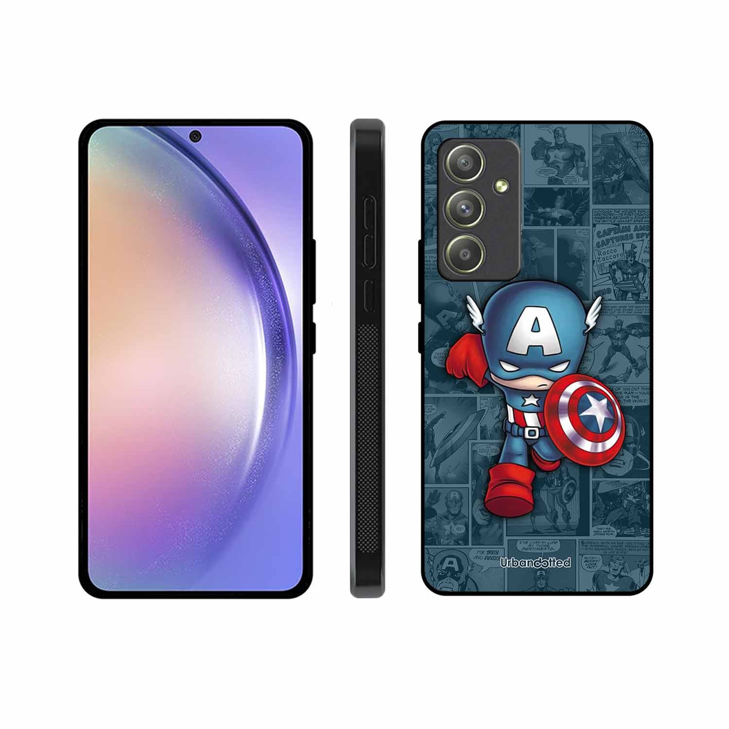 Captain America Glass Case For Samsung A54