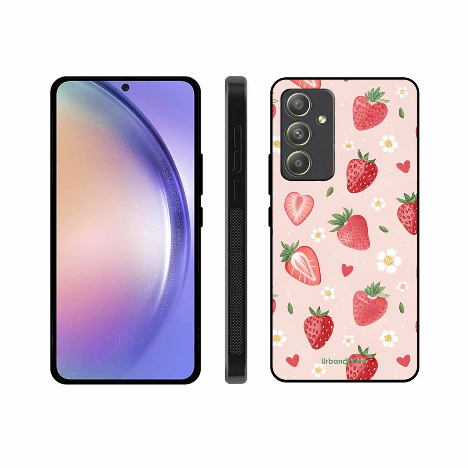 Strawberry Sweetheart Glass Case For Samsung A54