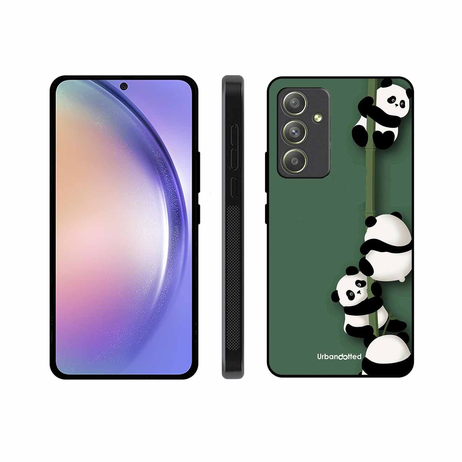 Climbing Pandas Glass Case For Samsung A54
