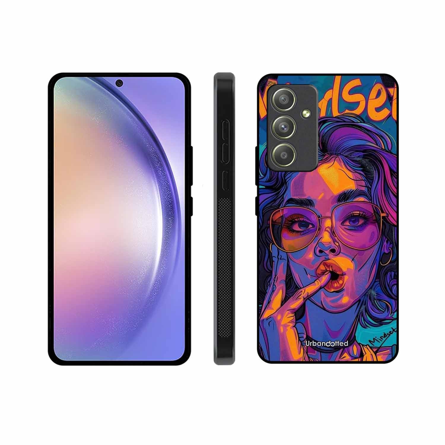 Vibrant Pop Art Girl Glass Case For Samsung A54