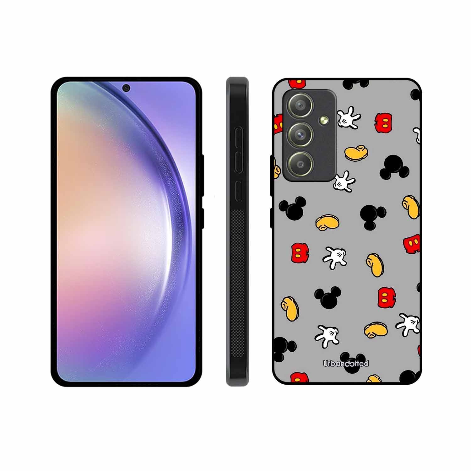 Whimsical Mouse Pattern Glass Case For Samsung A54