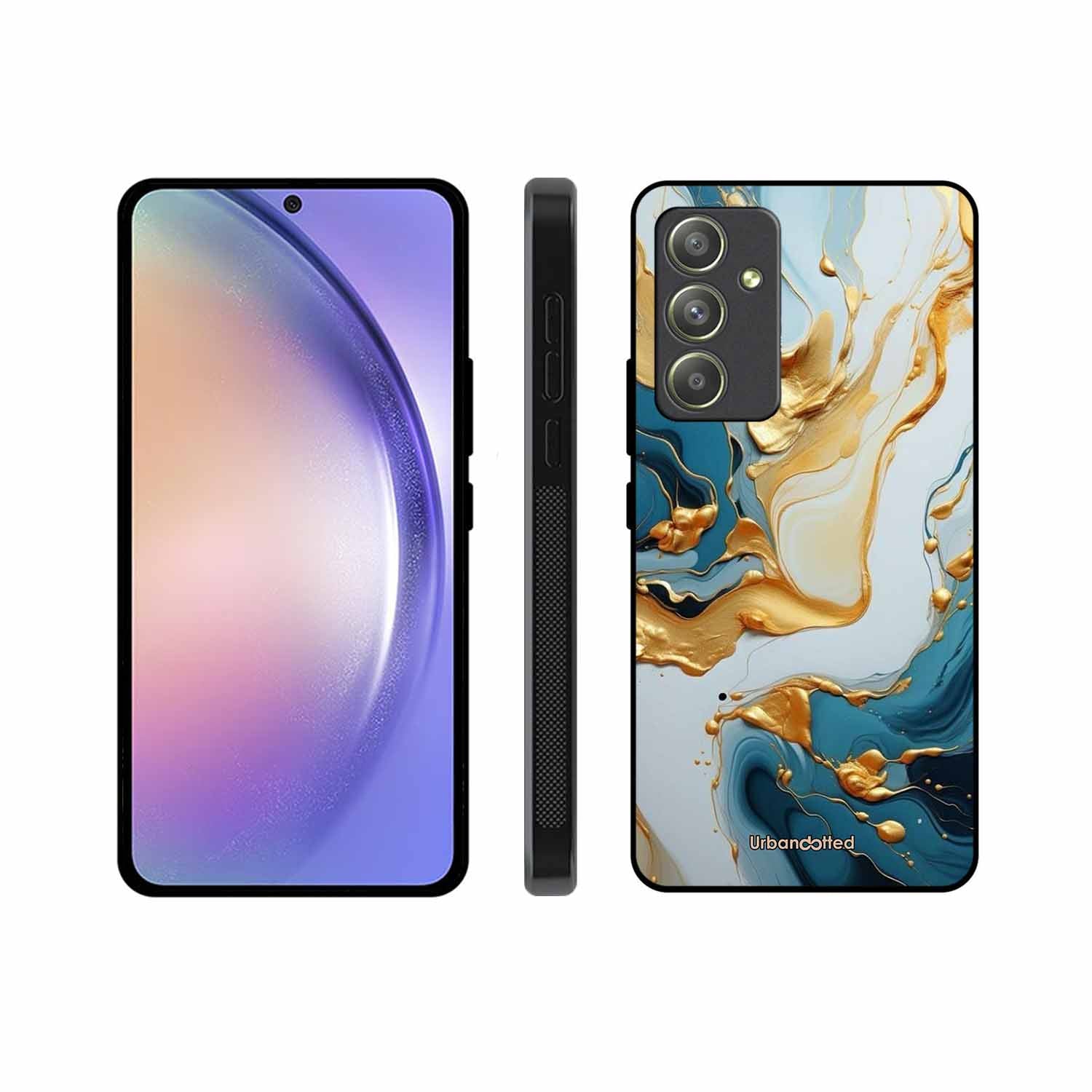 Luxurious Marble Effect Glass Case For Samsung A54