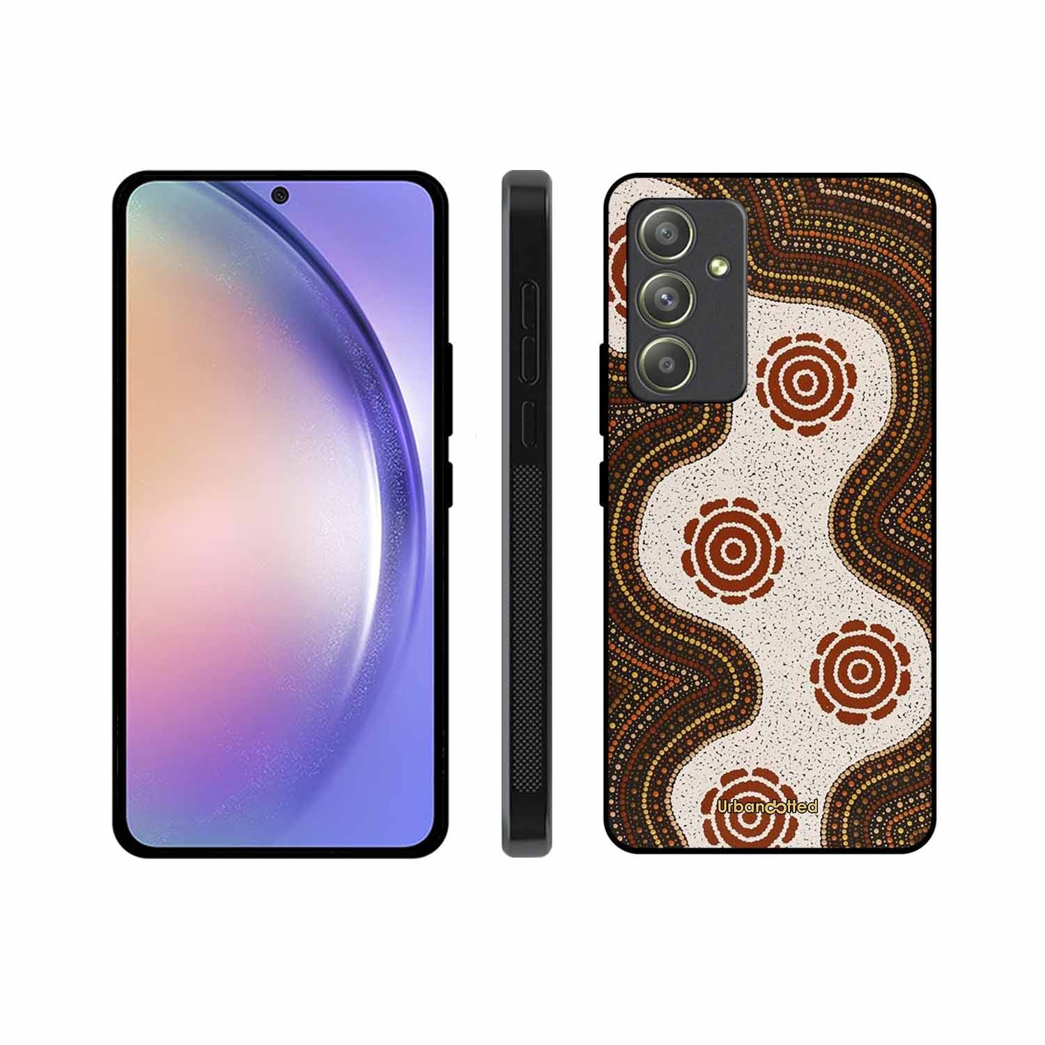 Aboriginal Dot Art Flow Glass Case For Samsung A54