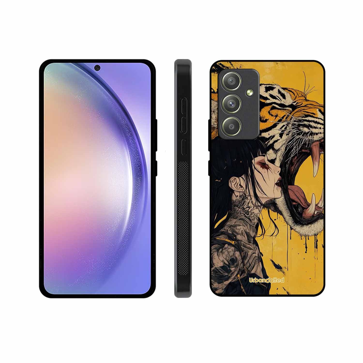 Tattooed Girl with Tiger Glass Case For Samsung A54