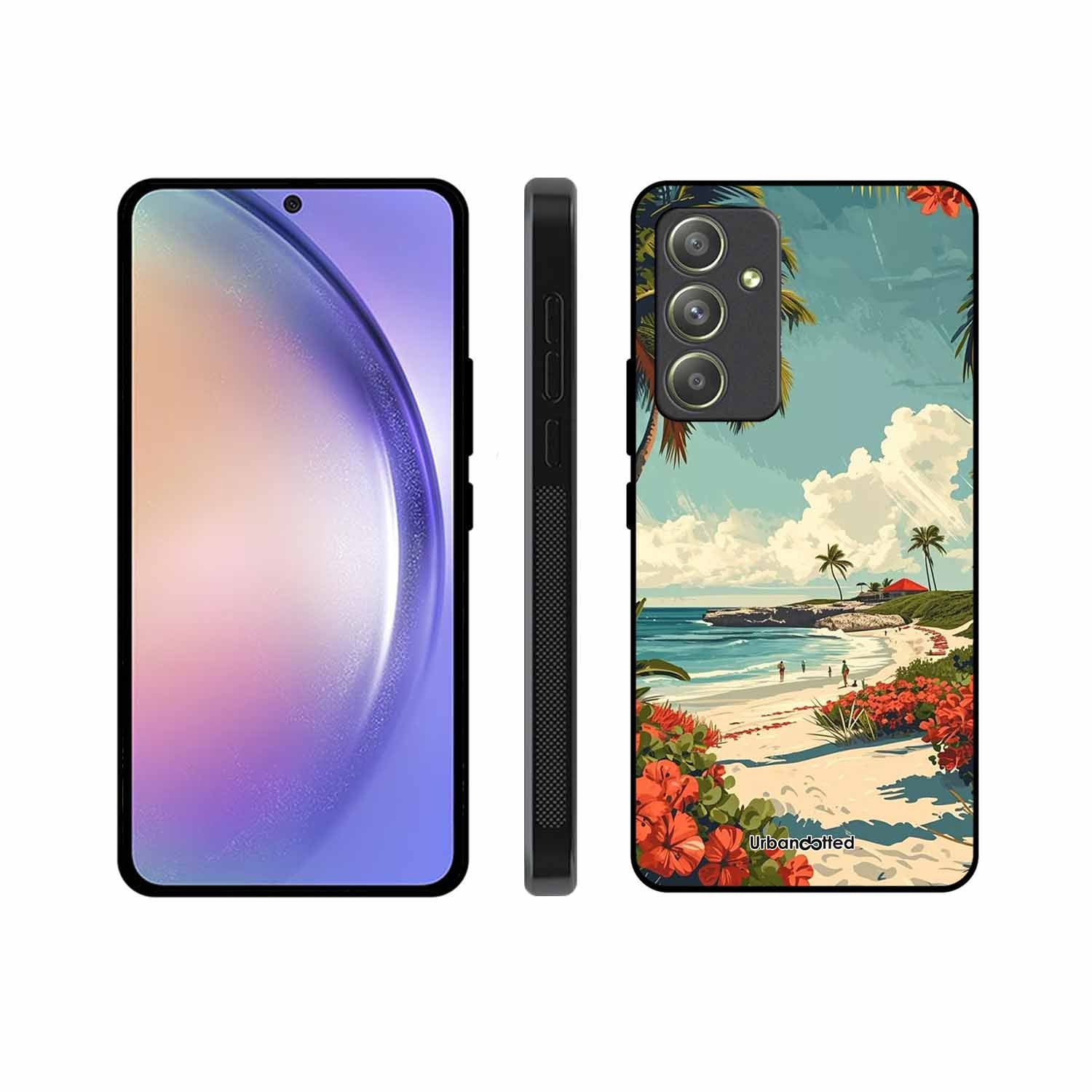 Tropical Beach Paradise Glass Case For Samsung A54