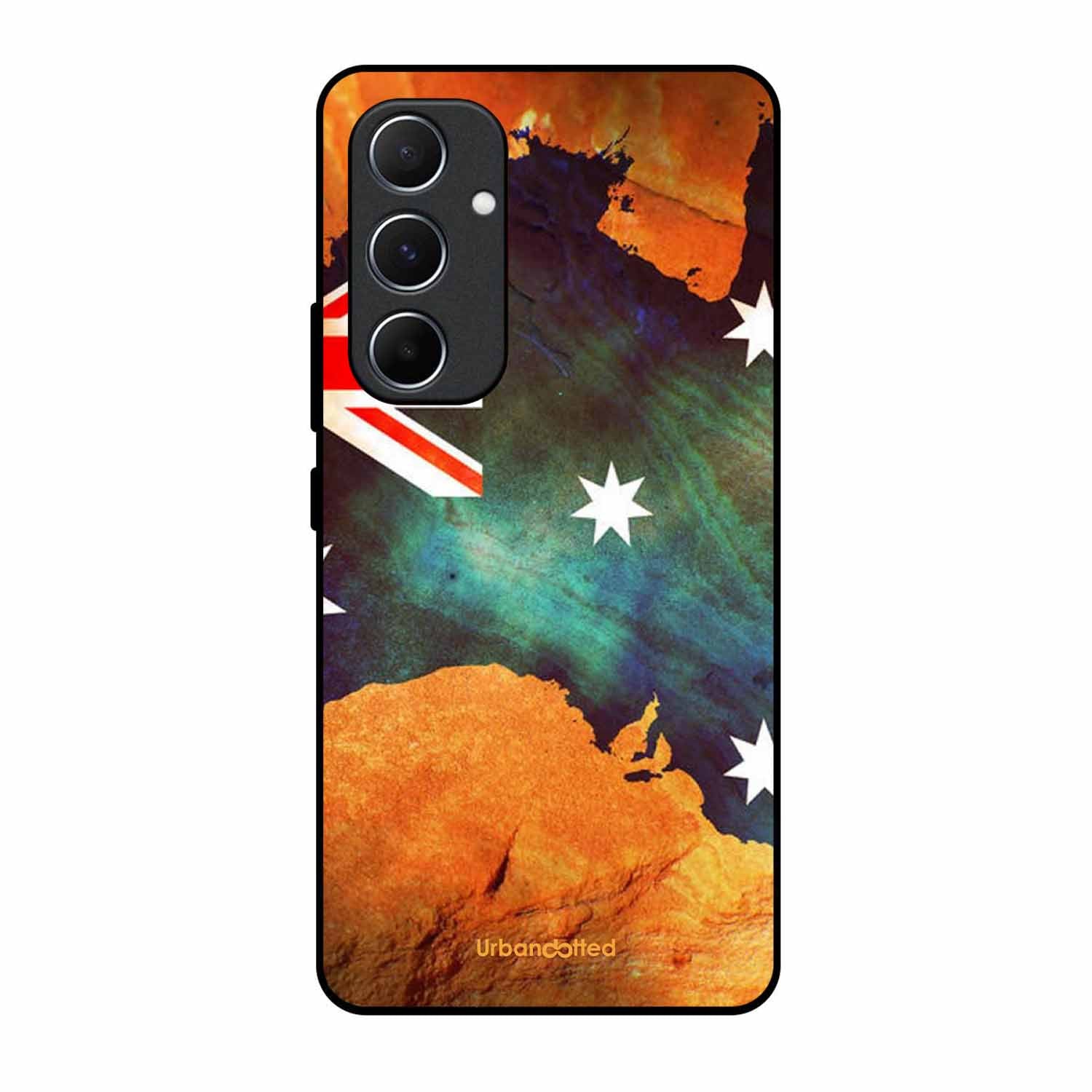 Australian Flag Map Glass Case For Samsung A55
