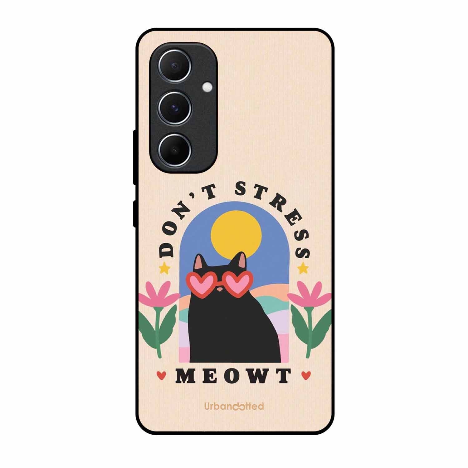 Don't Stress Meowt Glass Case For Samsung A55