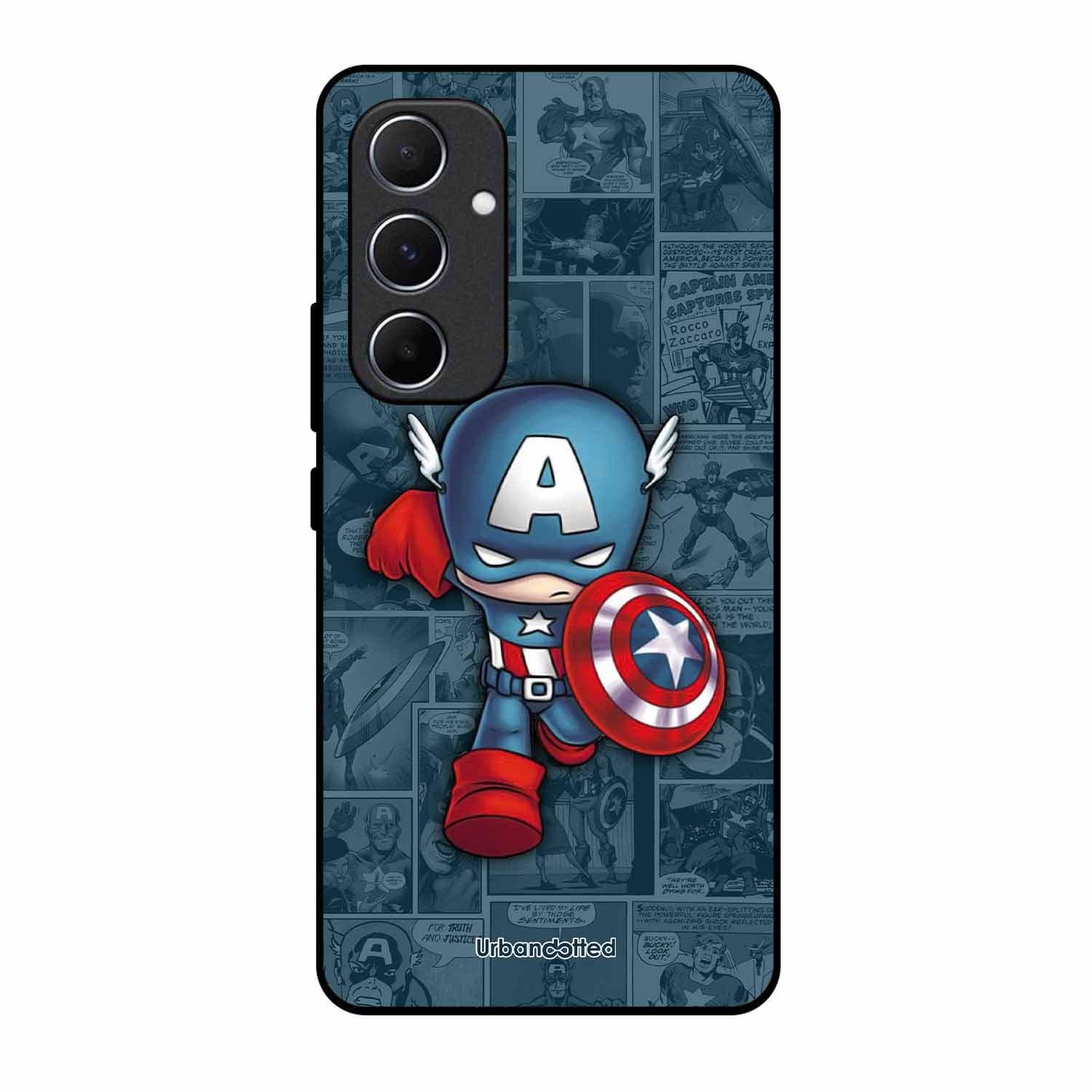 Captain America Glass Case For Samsung A55
