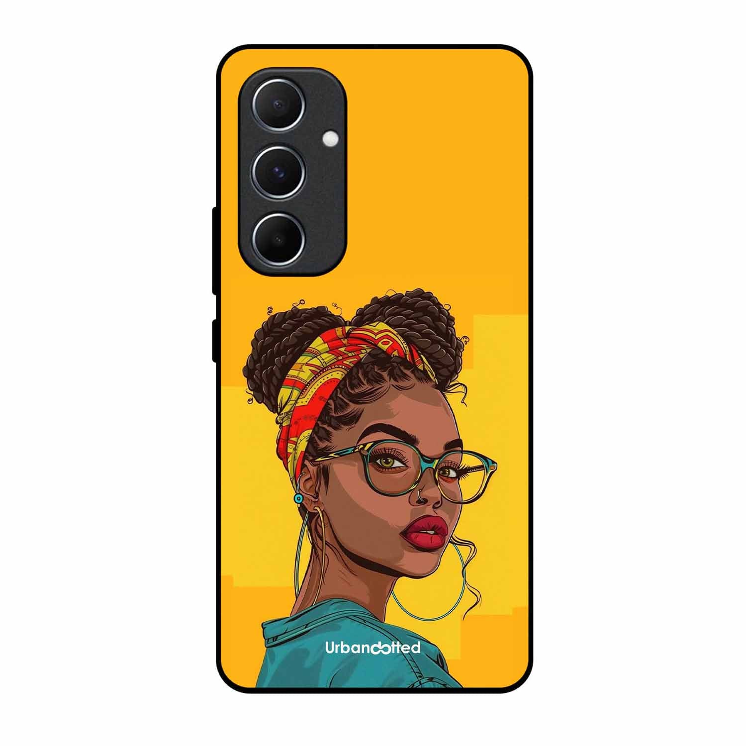 Headscarf Beauty Glass Case For Samsung A55
