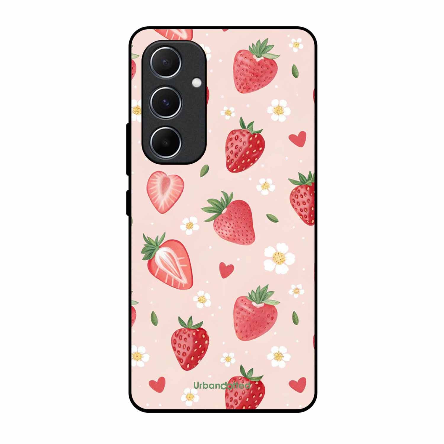 Strawberry Sweetheart Glass Case For Samsung A55
