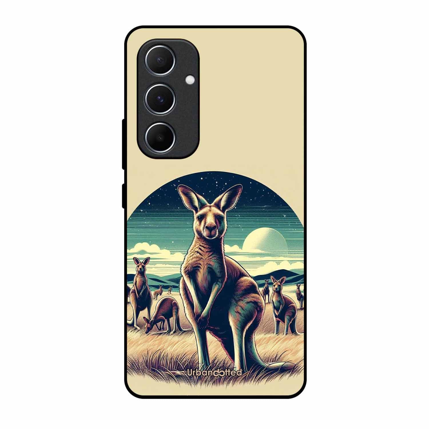 Kangaroo Mob Moonlight Glass Case For Samsung A55