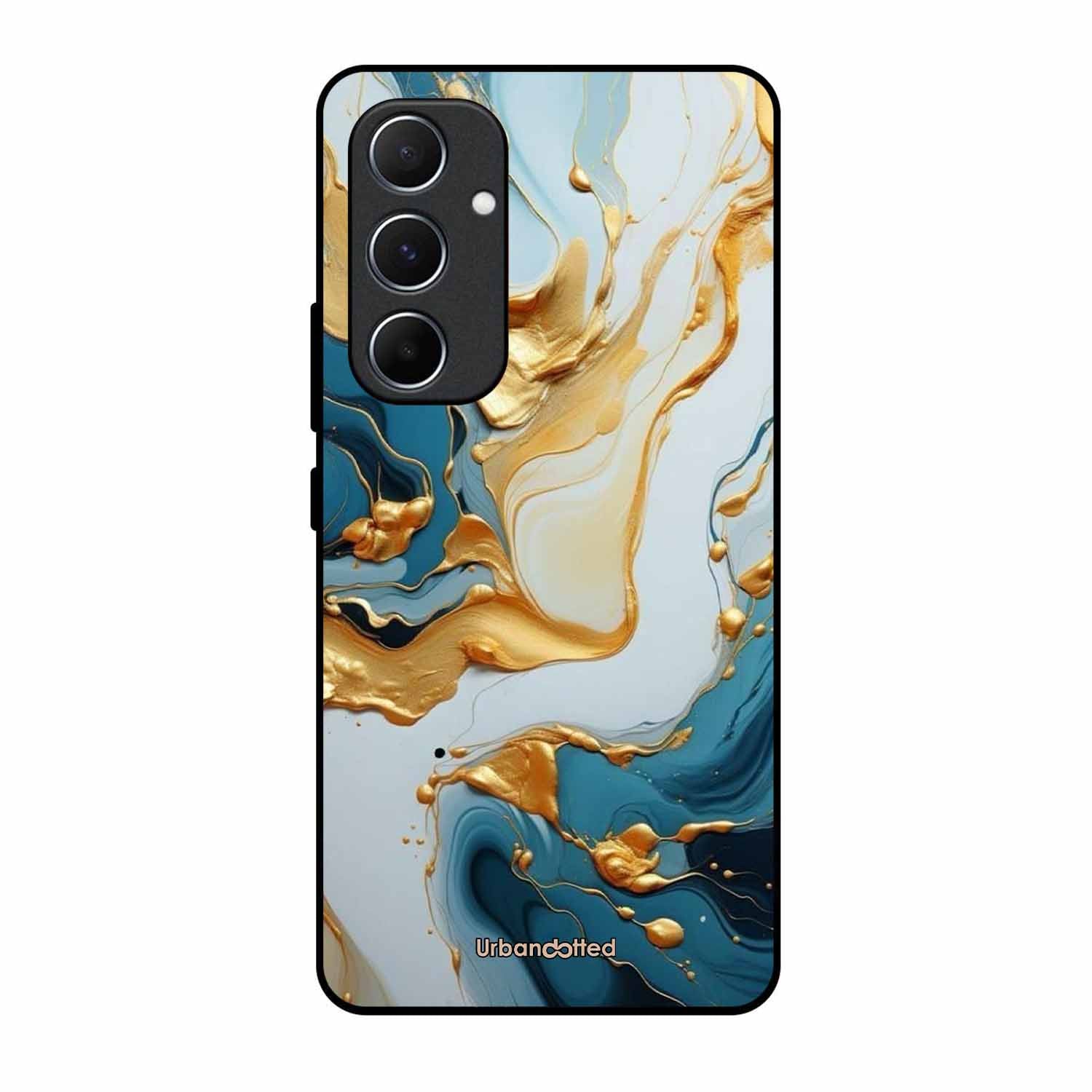 Luxurious Marble Effect Glass Case For Samsung A55