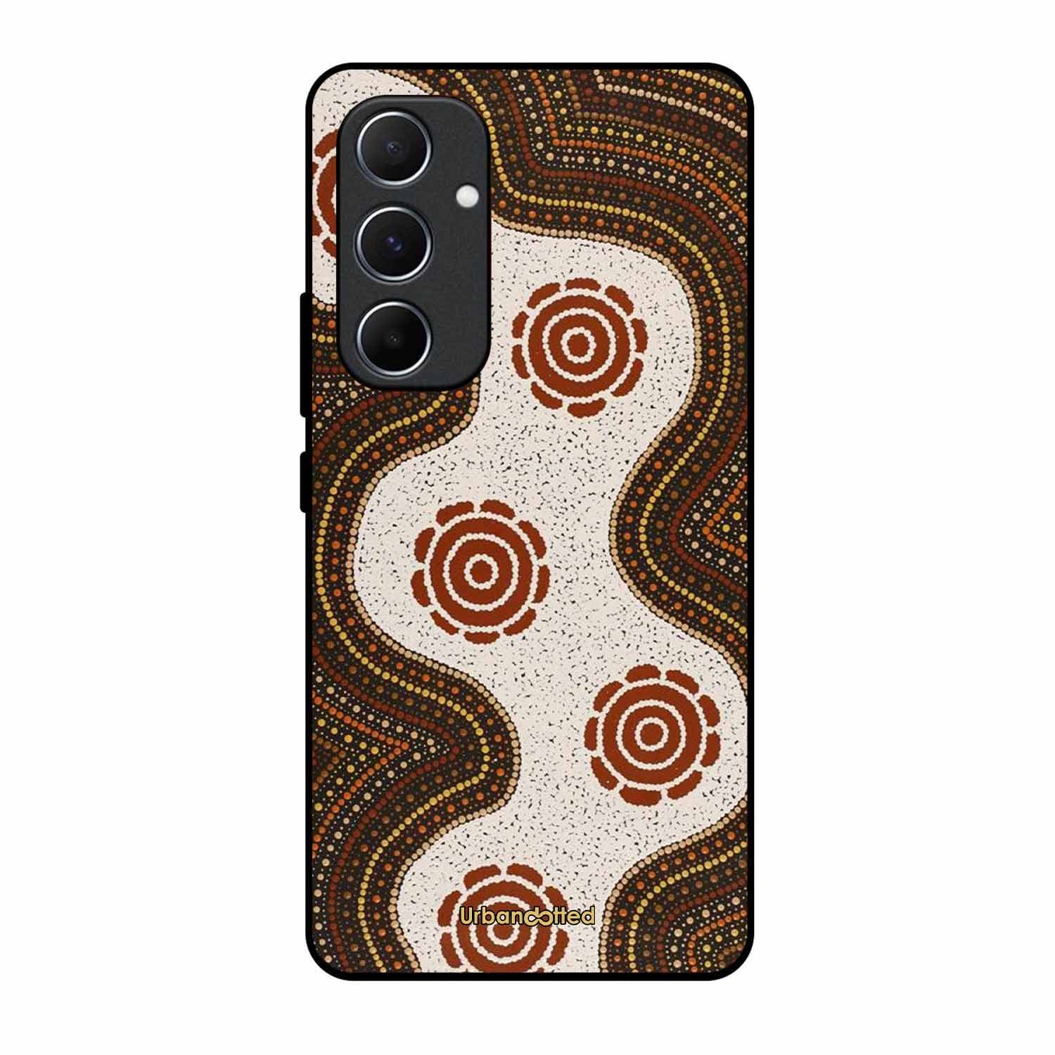 Aboriginal Dot Art Flow Glass Case For Samsung A55