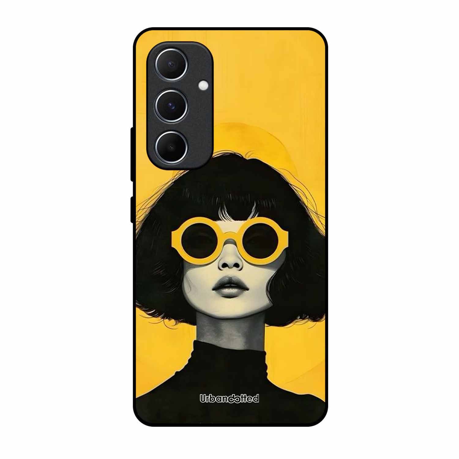 Retro Sunglasses Portrait Glass Case For Samsung A55