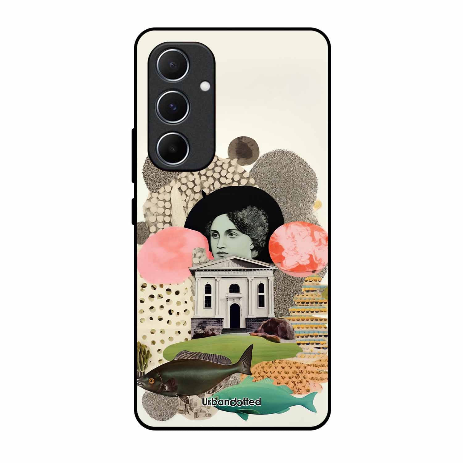 Whimsical Mixed Media Art Glass Case For Samsung A55