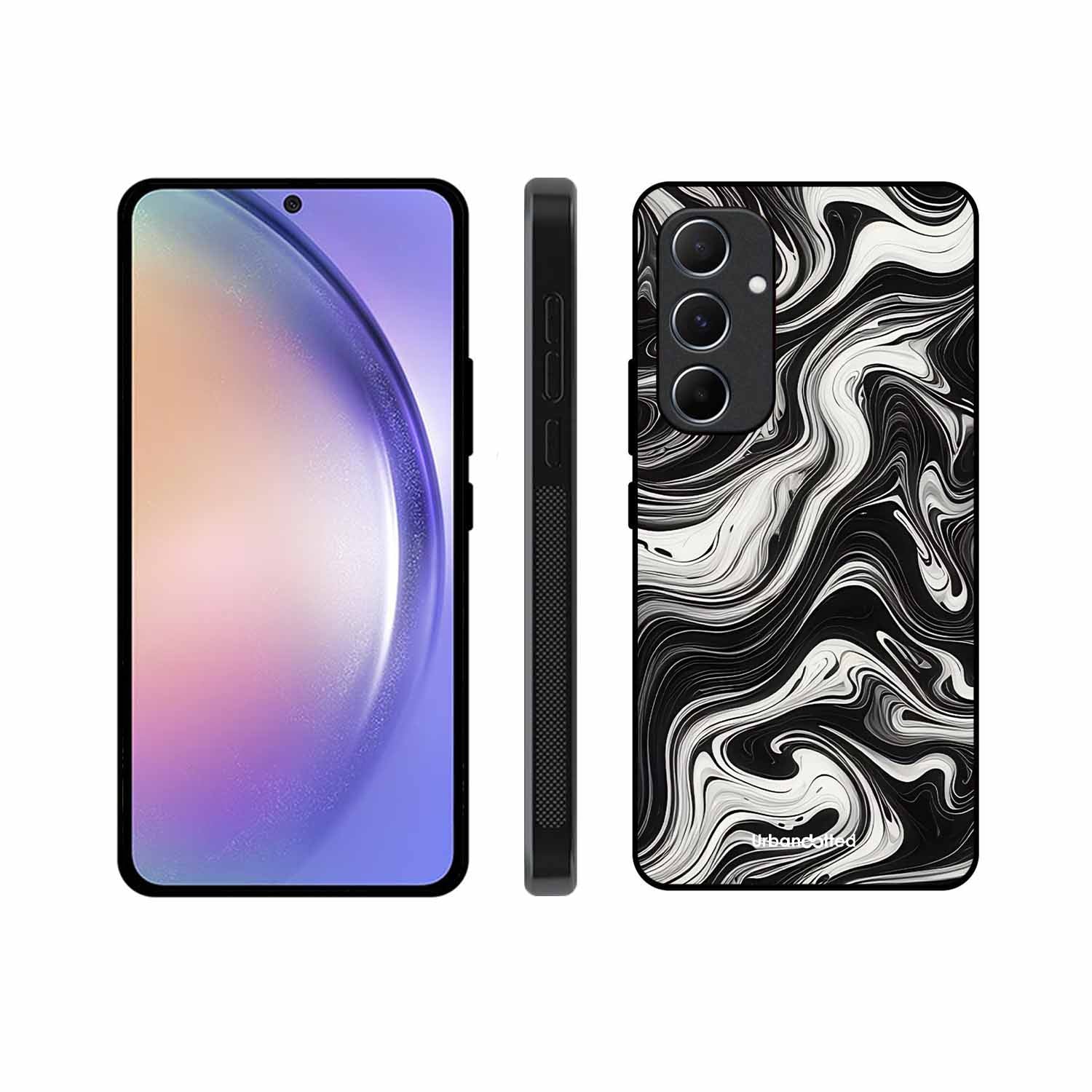 Monochrome Marble Glass Case For Samsung A55