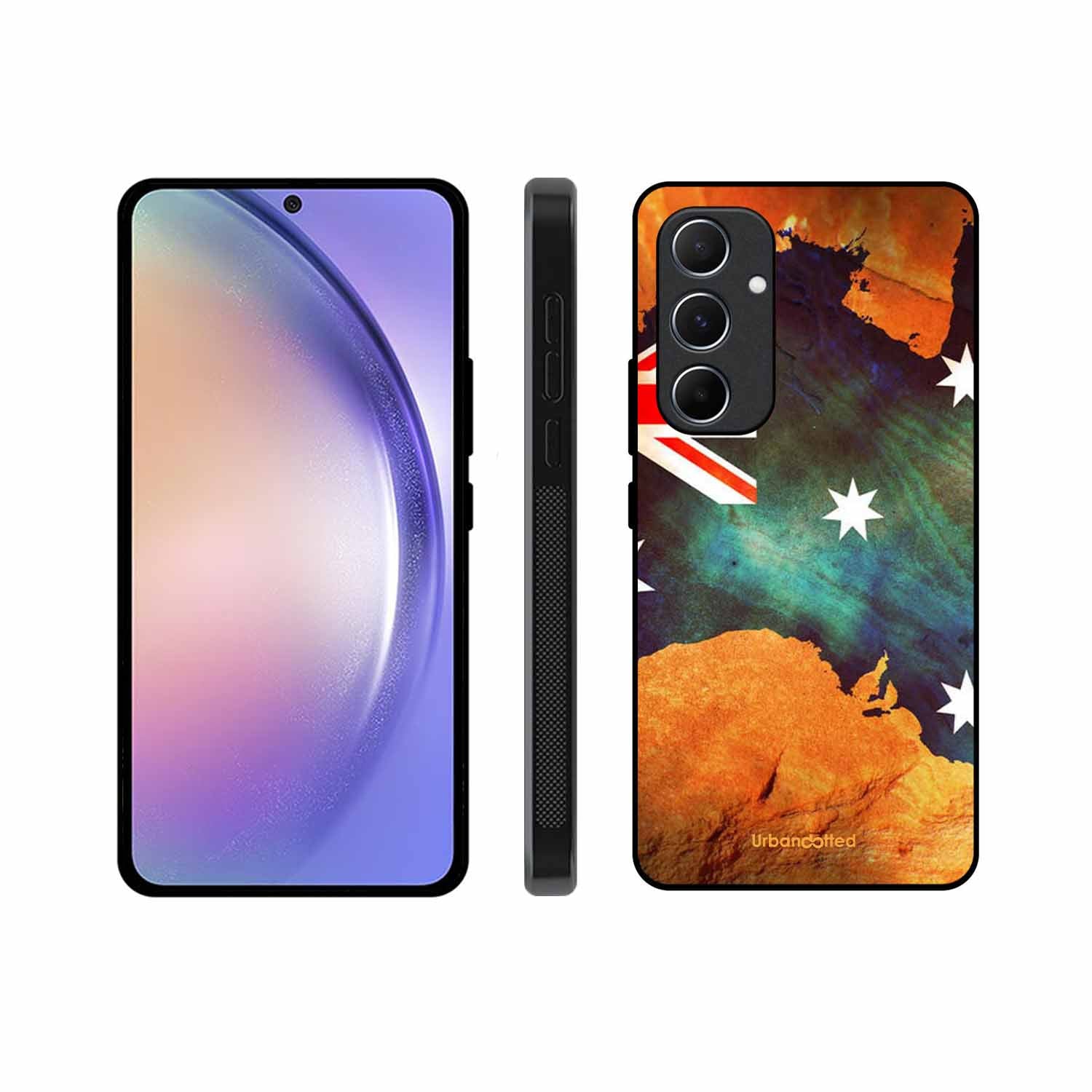 Australian Flag Map Glass Case For Samsung A55