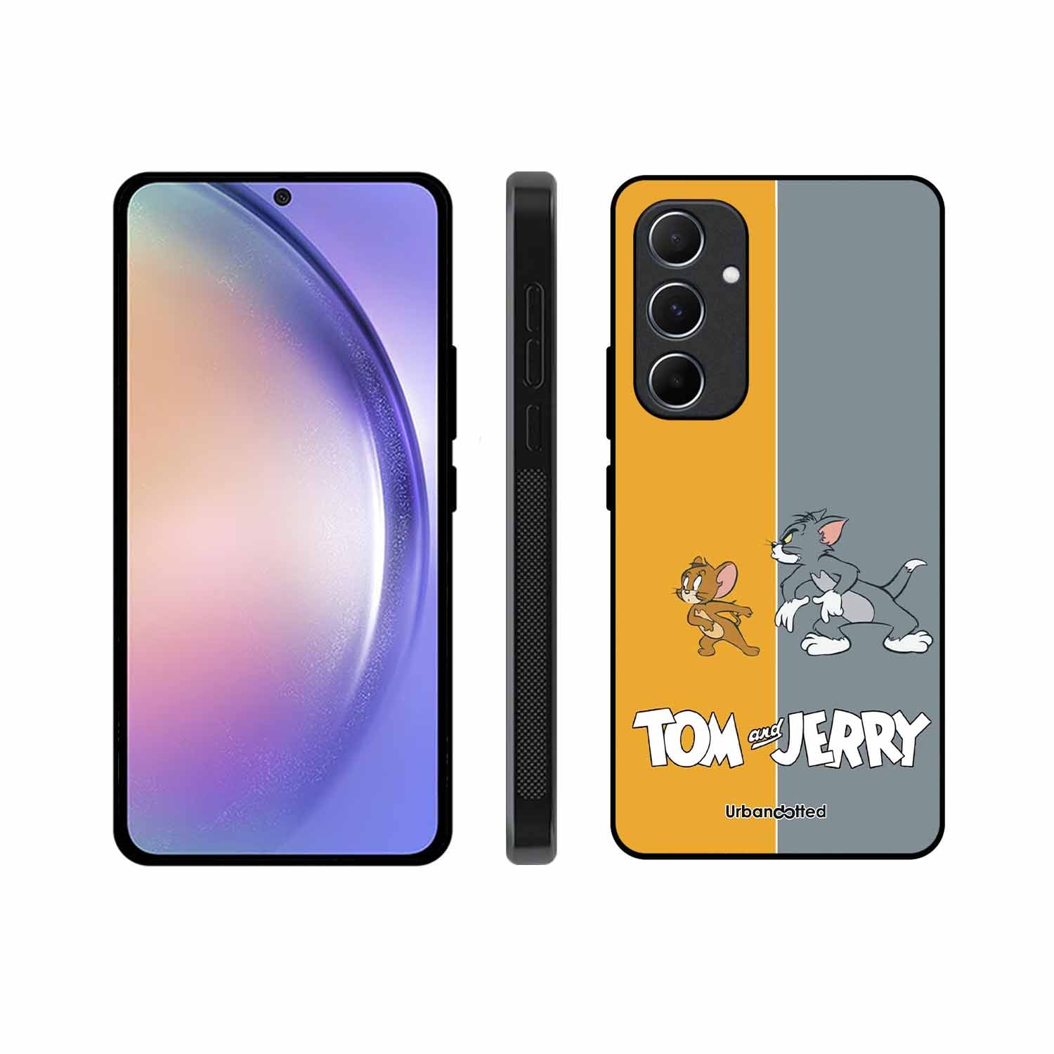 Tom and Jerry Chase Glass Case For Samsung A55