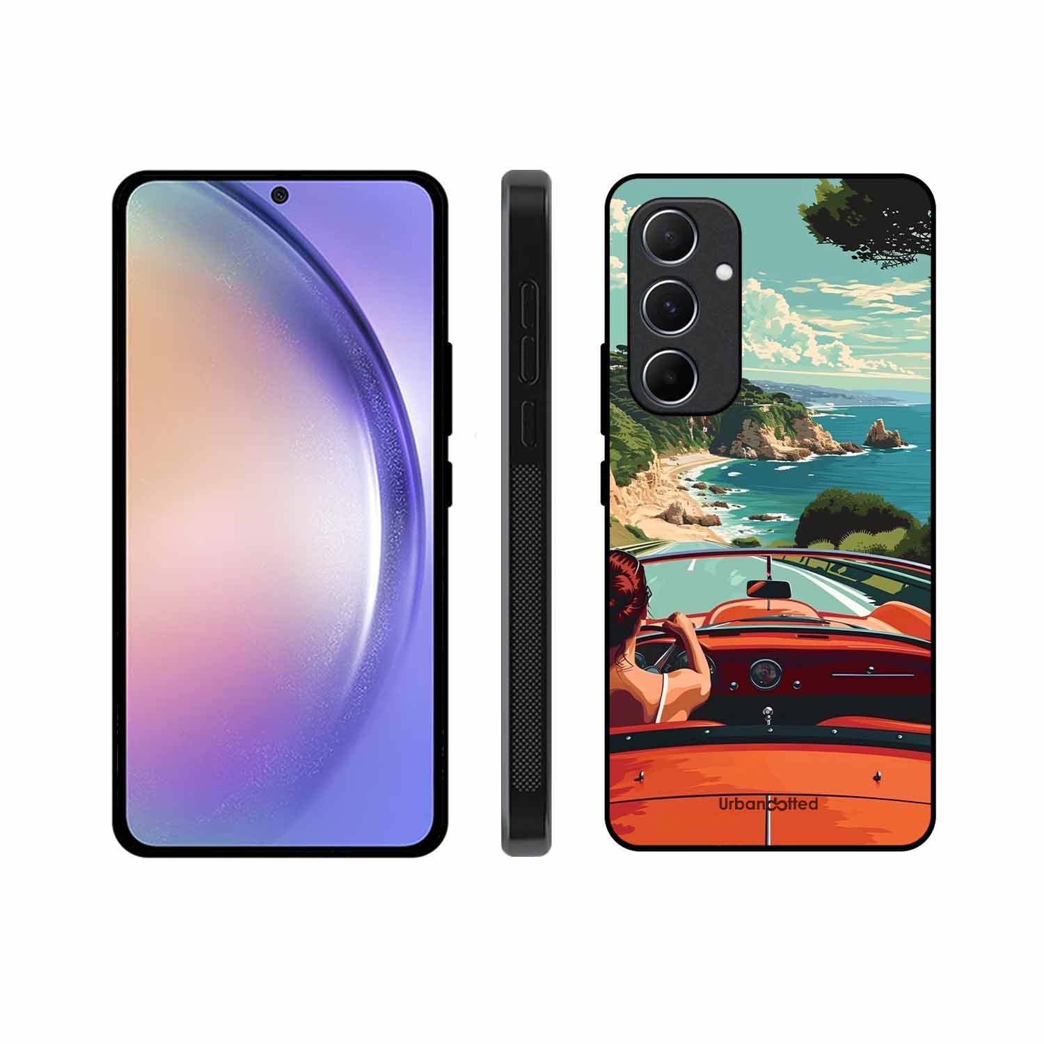 Ocean Breeze Road Trip Glass Case For Samsung A55