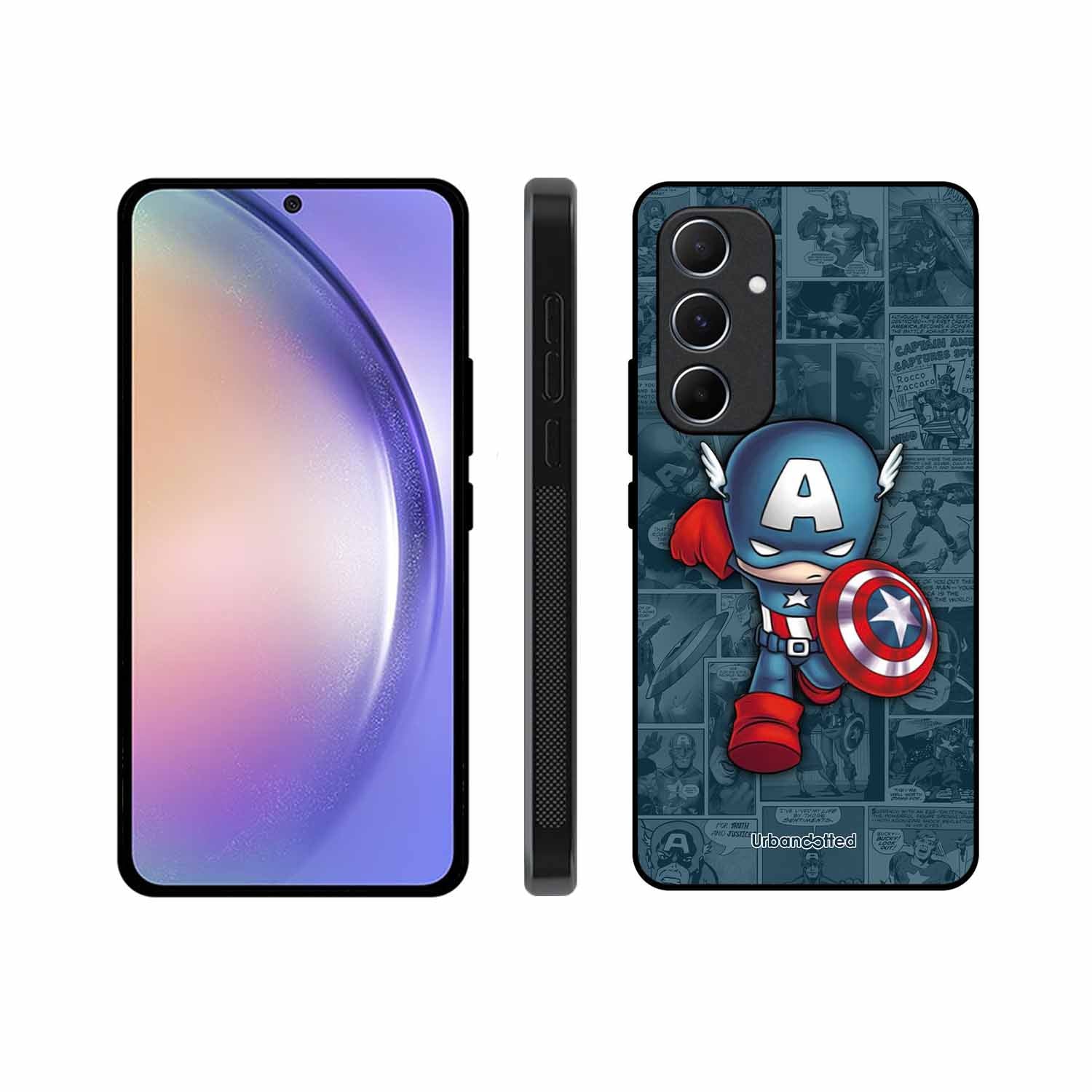 Captain America Glass Case For Samsung A55