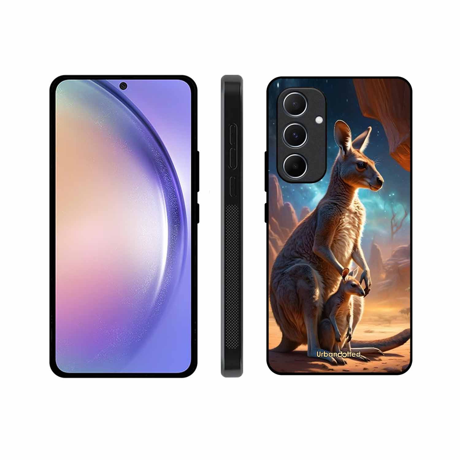 Kangaroo Mother Love Glass Case For Samsung A55