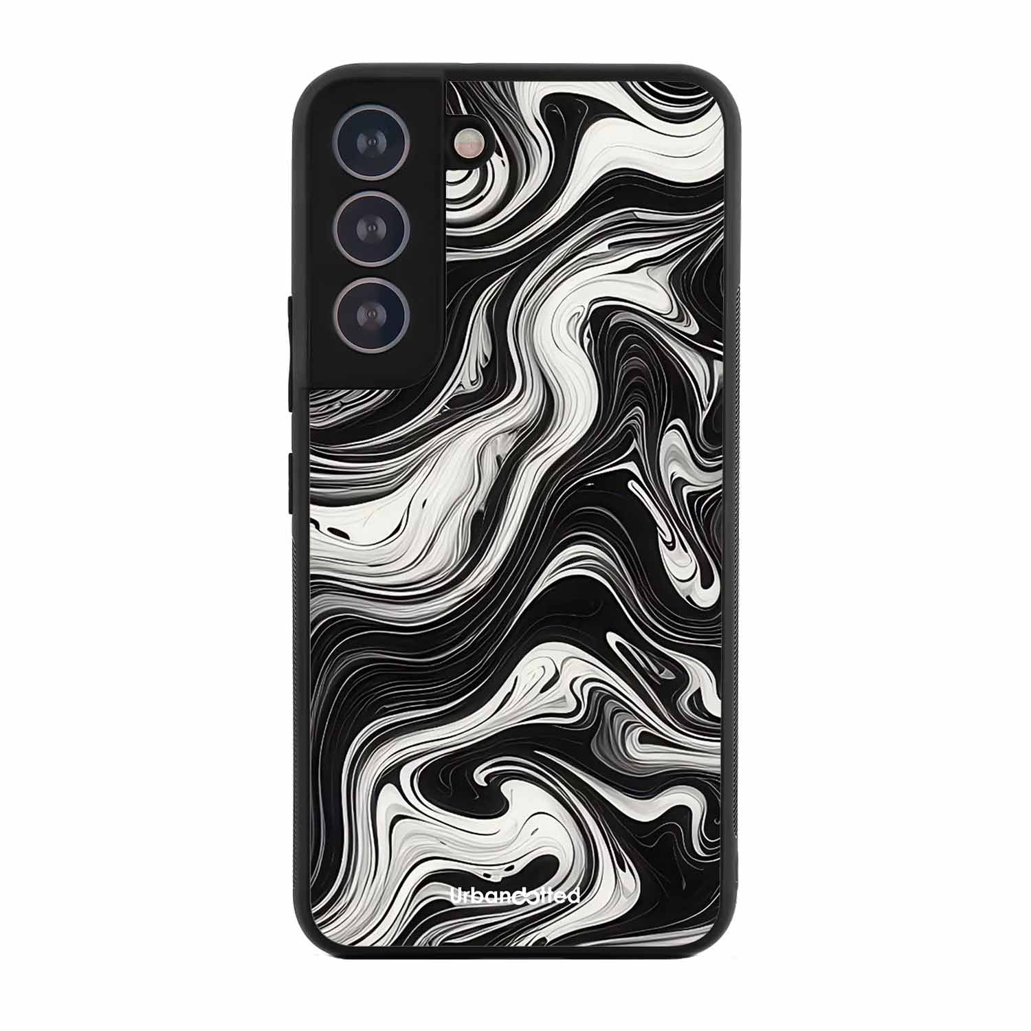 Monochrome Marble Glass Case For Samsung S21 Plus