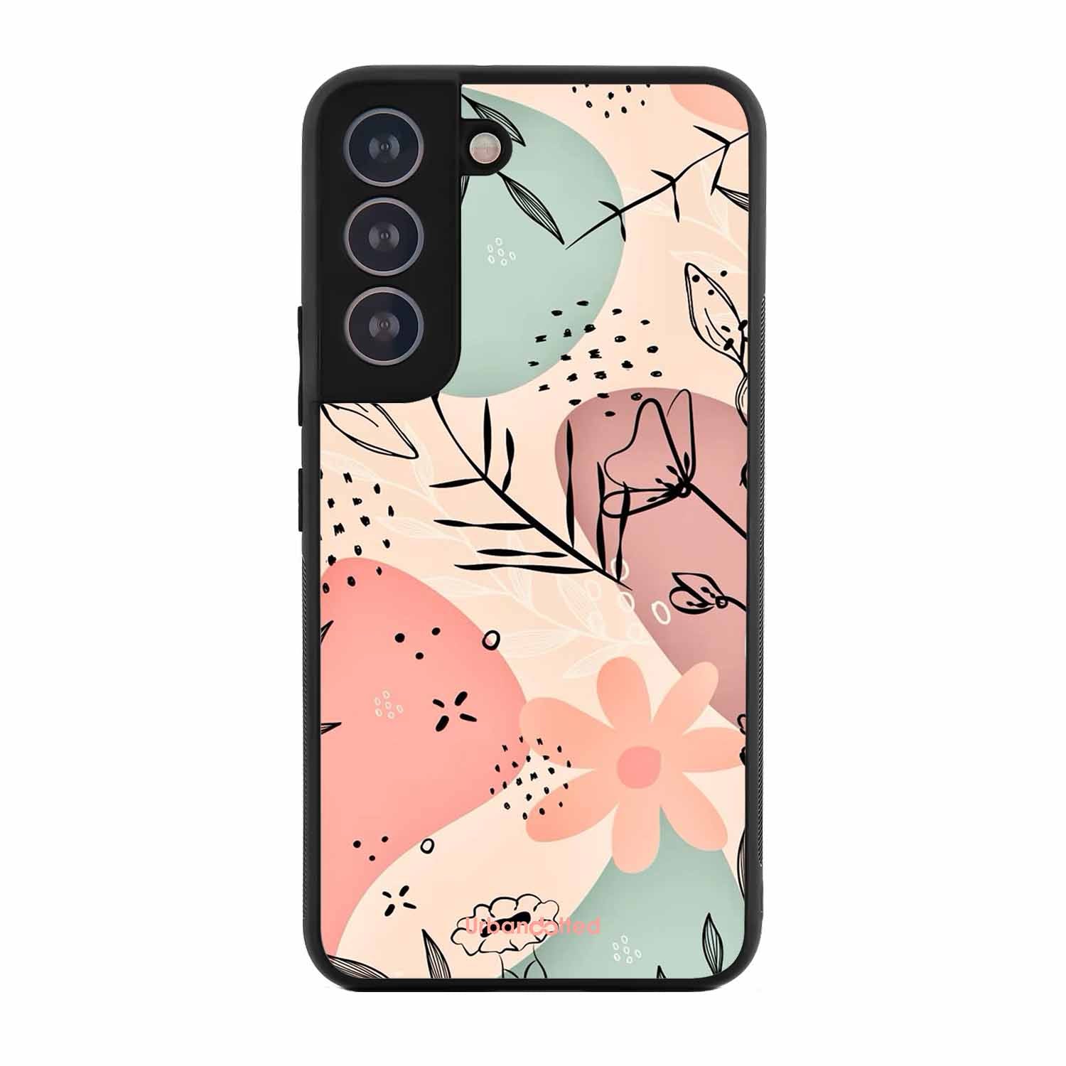 Abstract Floral Glass Case For Samsung S21