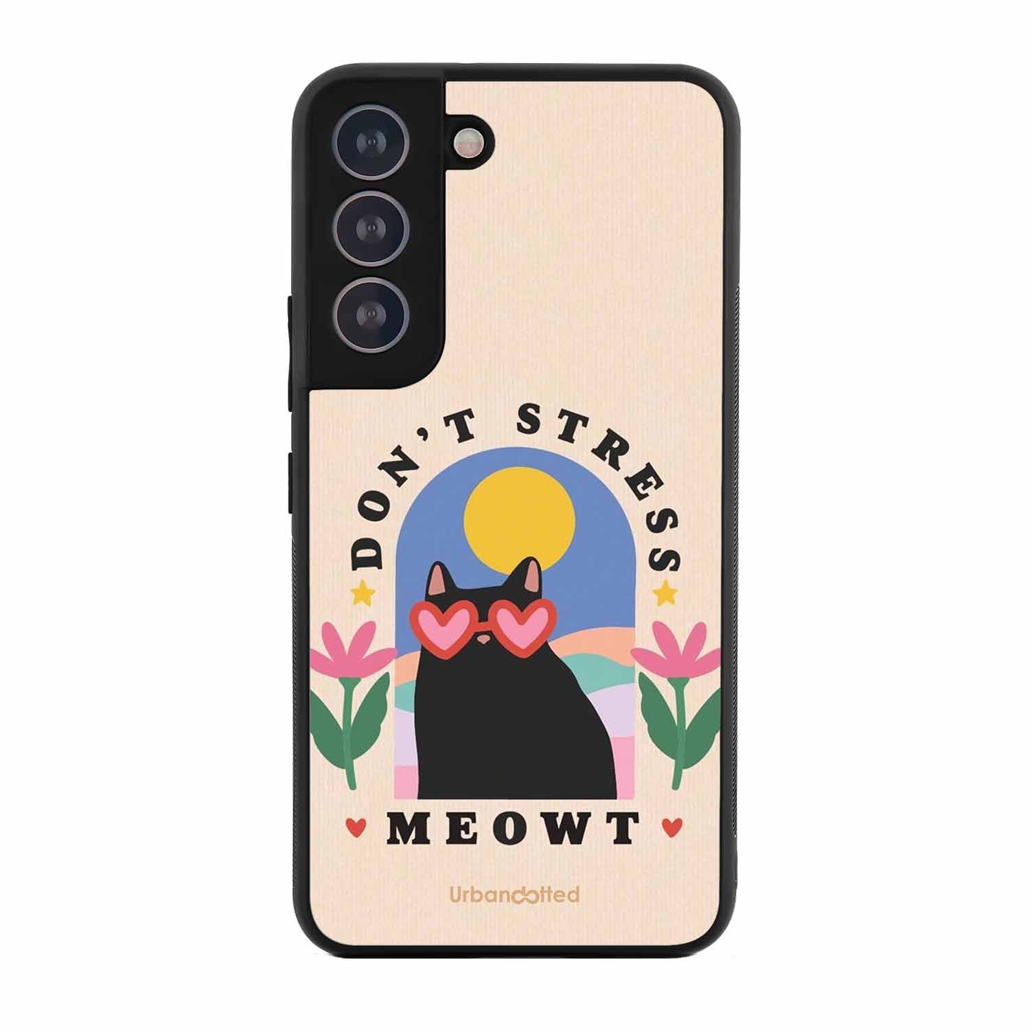 Don't Stress Meowt Glass Case For Samsung S21 Plus