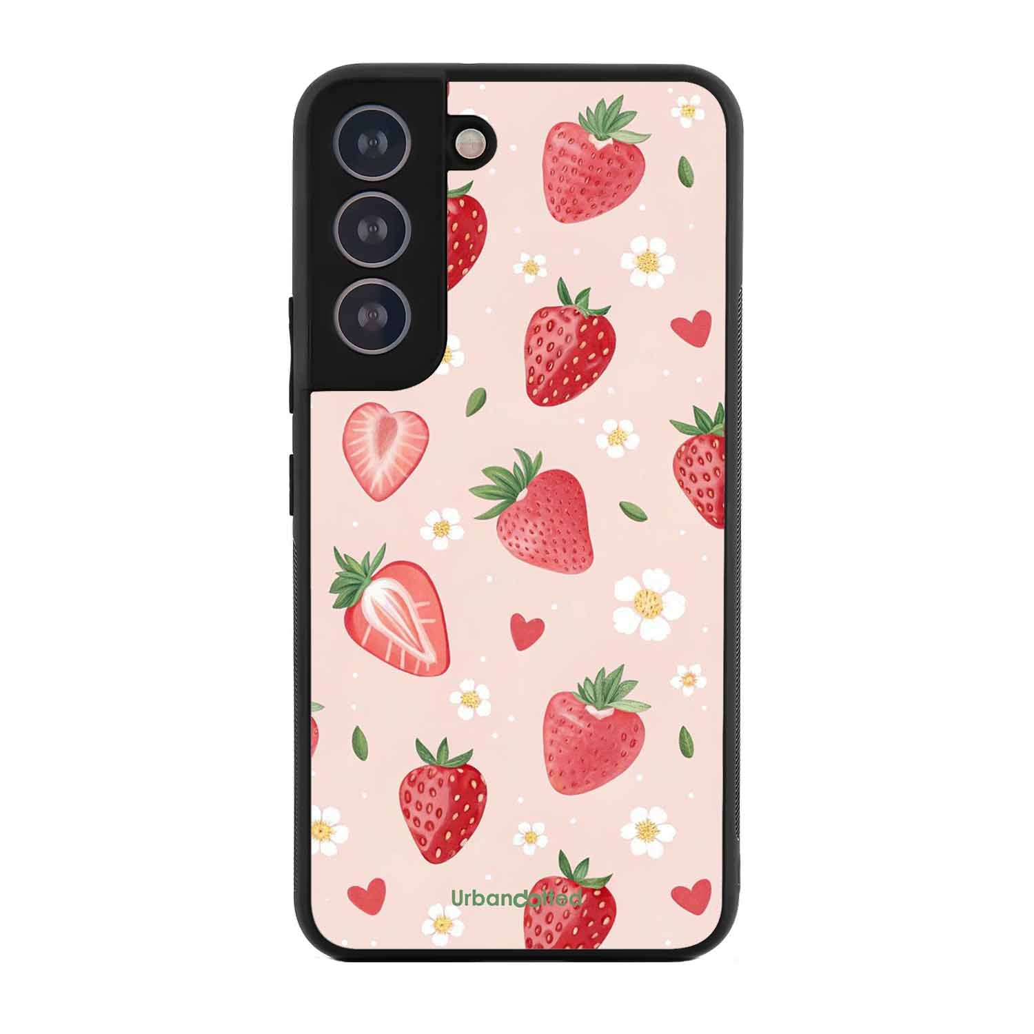 Strawberry Sweetheart Glass Case For Samsung S21 Plus