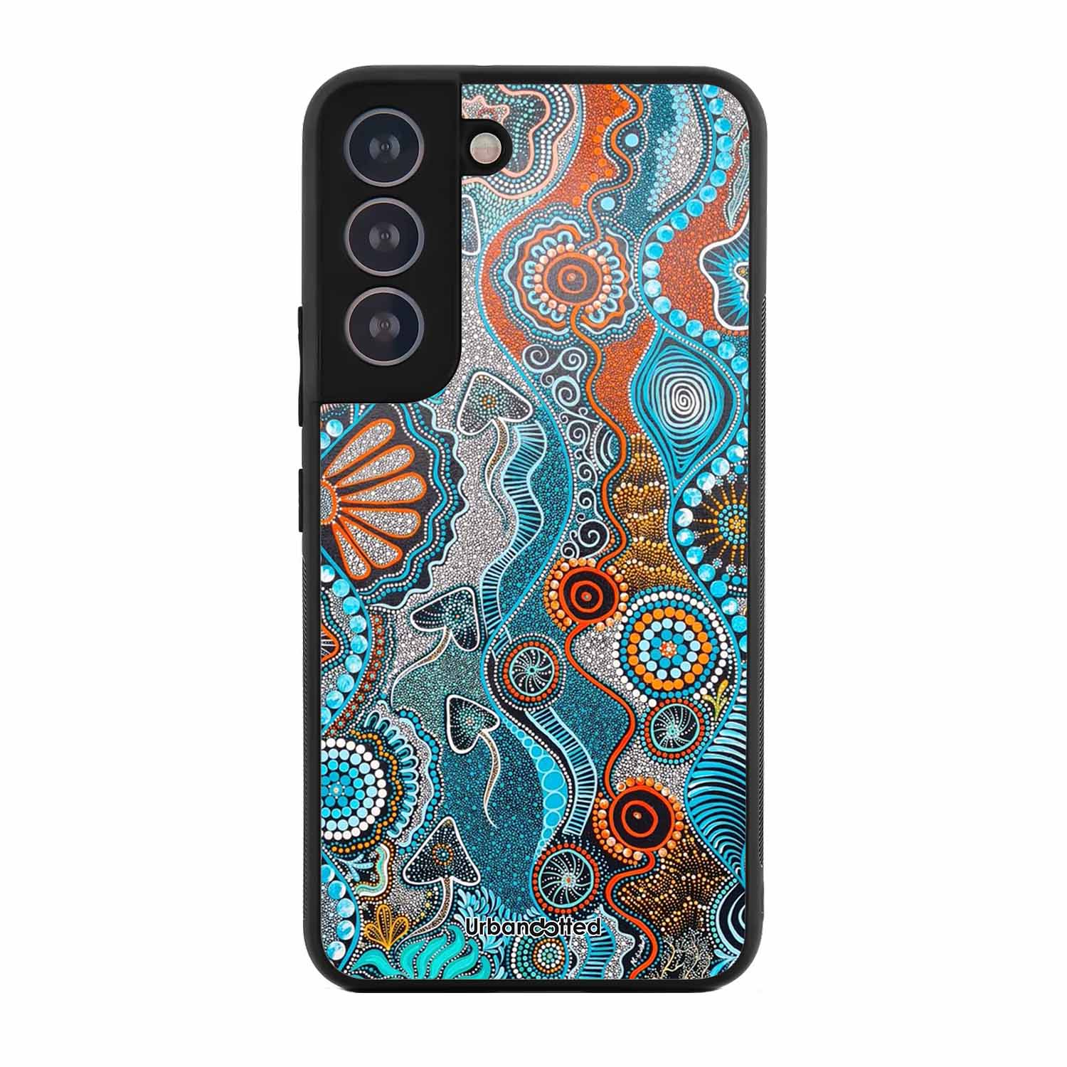 Aboriginal Art Story Glass Case For Samsung S21 Plus