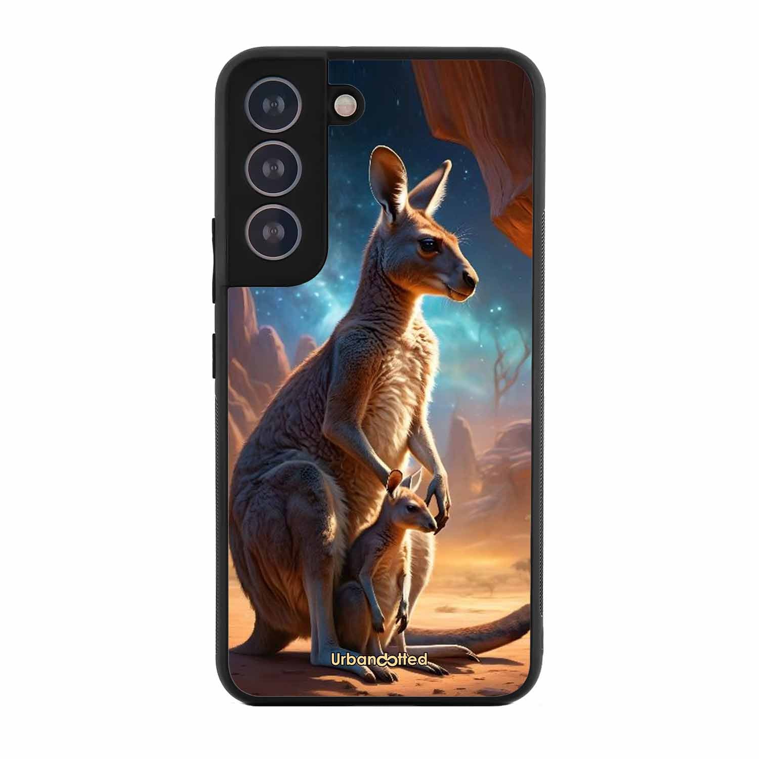 Kangaroo Mother Love Glass Case For Samsung S21 Plus