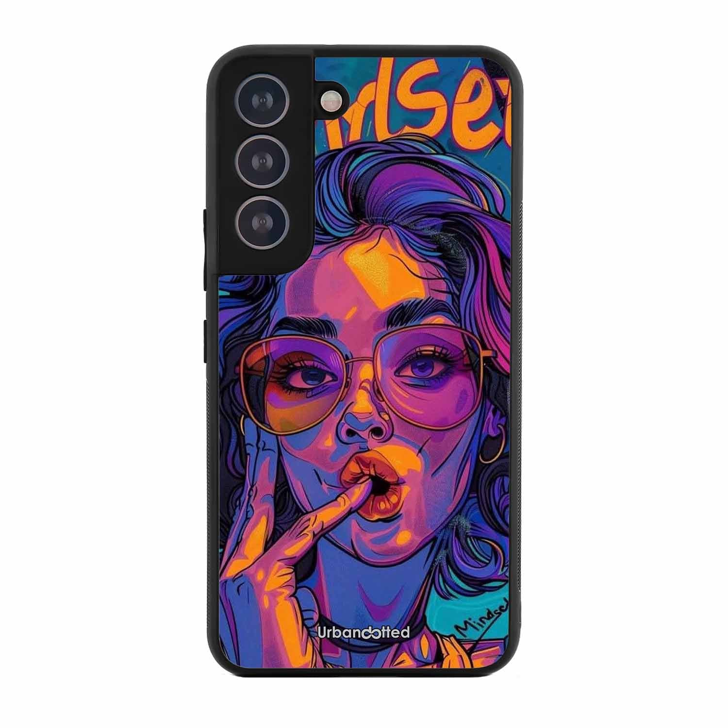 Vibrant Pop Art Girl Glass Case For Samsung S21 Plus