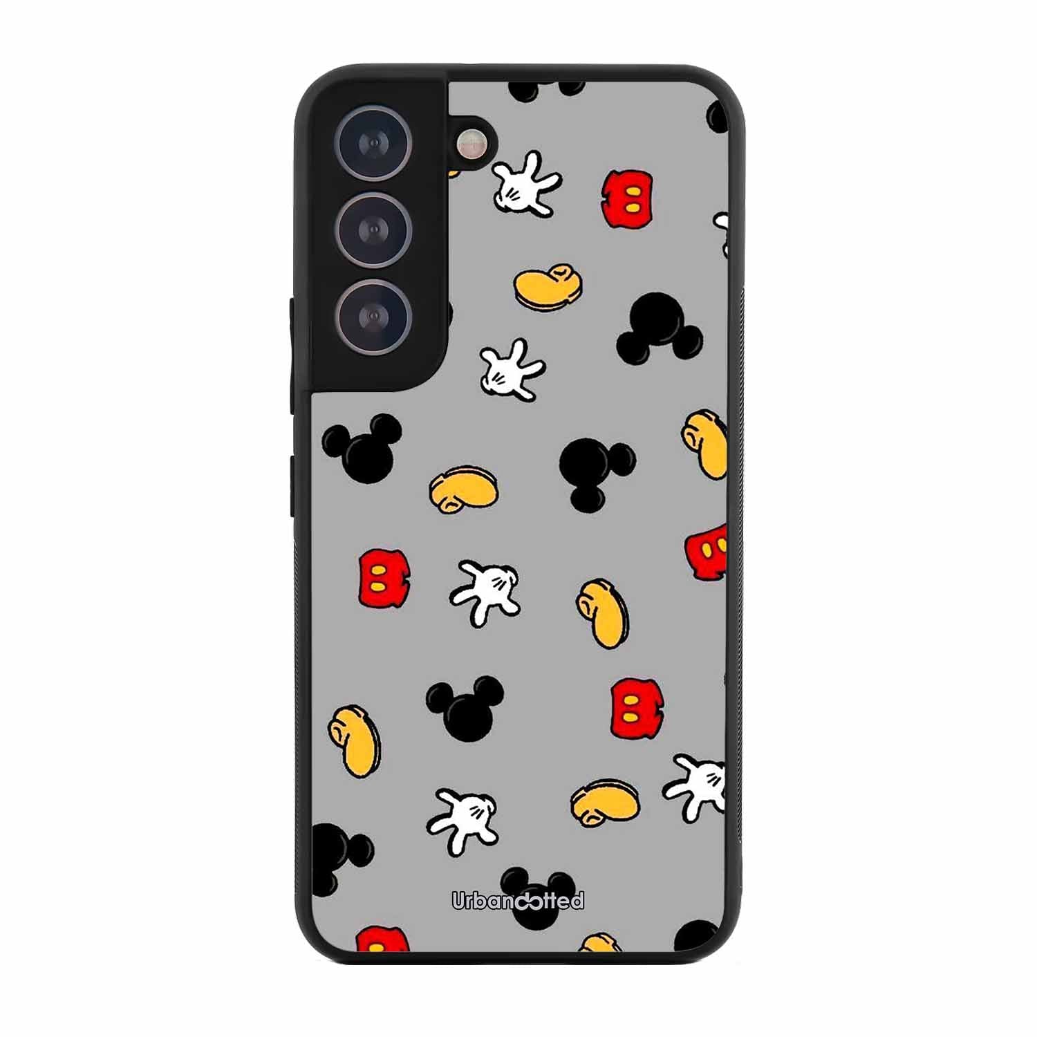 Whimsical Mouse Pattern Glass Case For Samsung S21 Plus