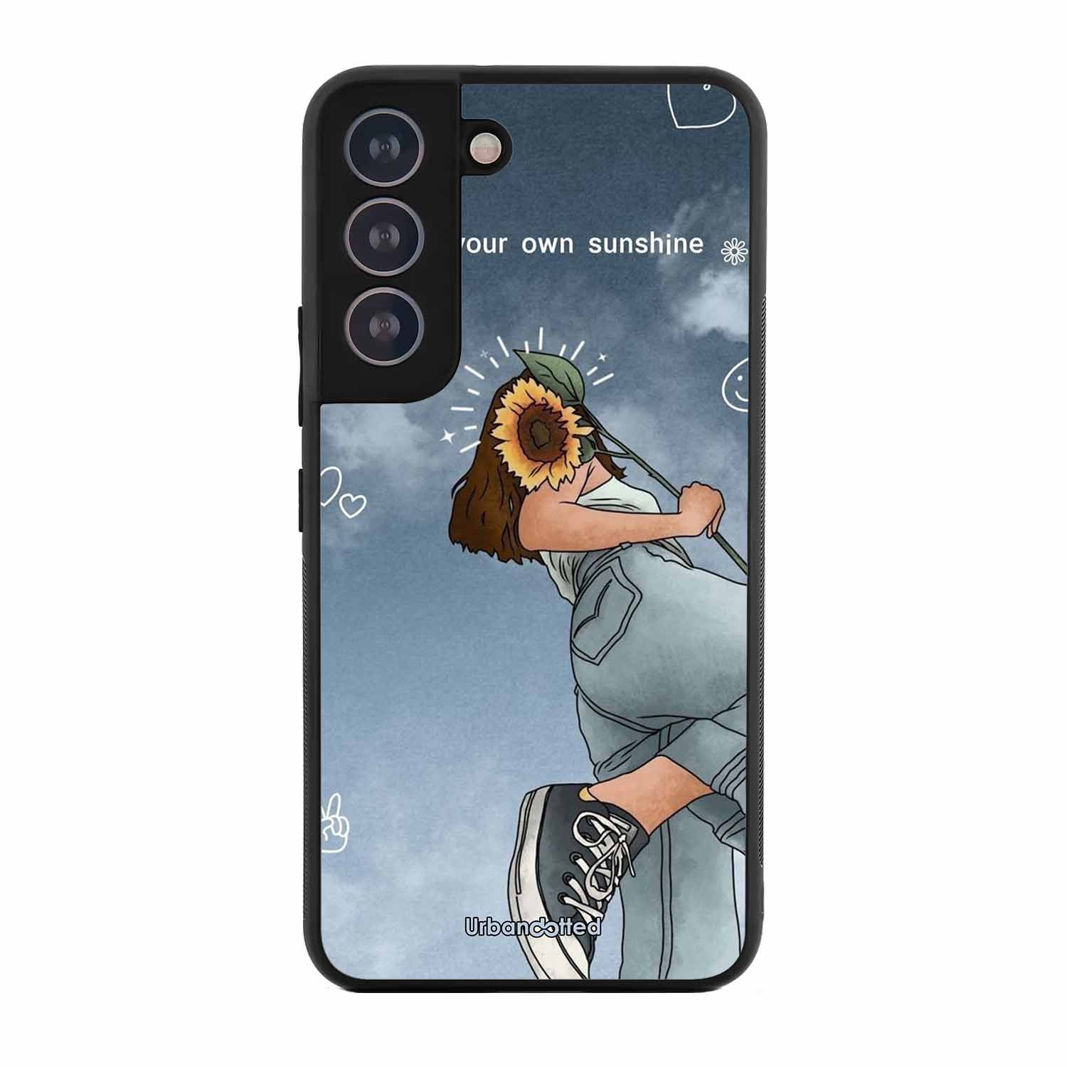 Girl with Sunflower Crown Glass Case For Samsung S21