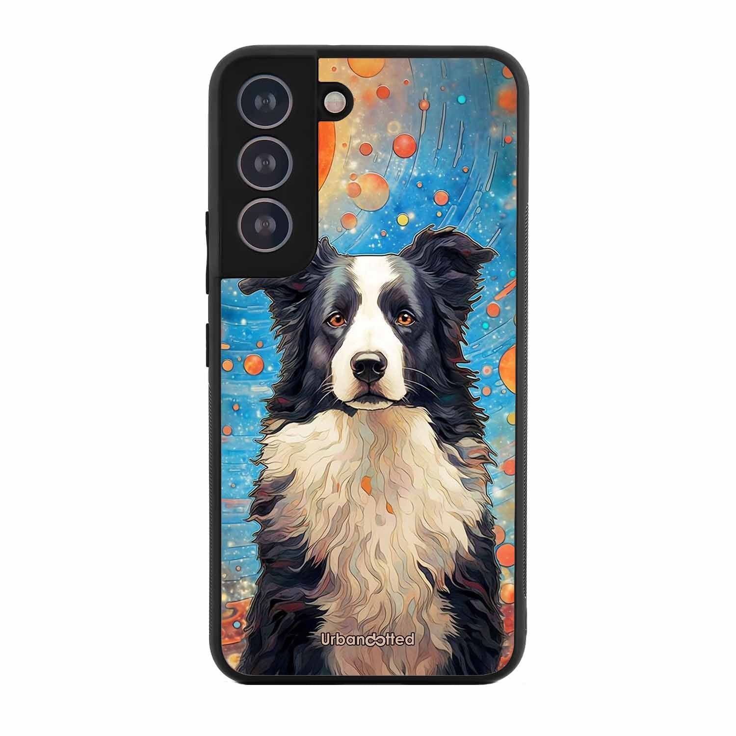Artistic Dog Illustration Glass Case For Samsung S21