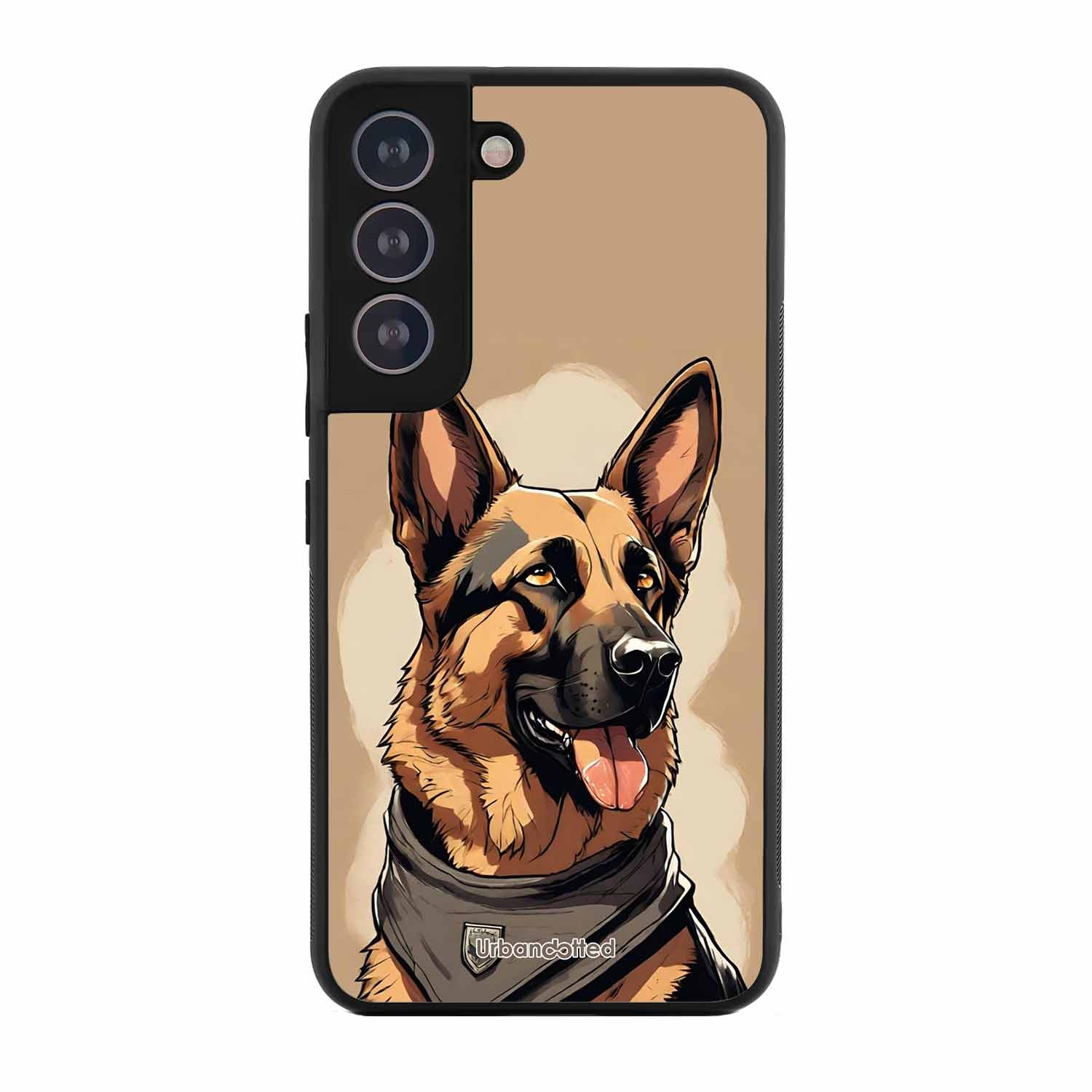 German Shepherd Portrait Glass Case For Samsung S21