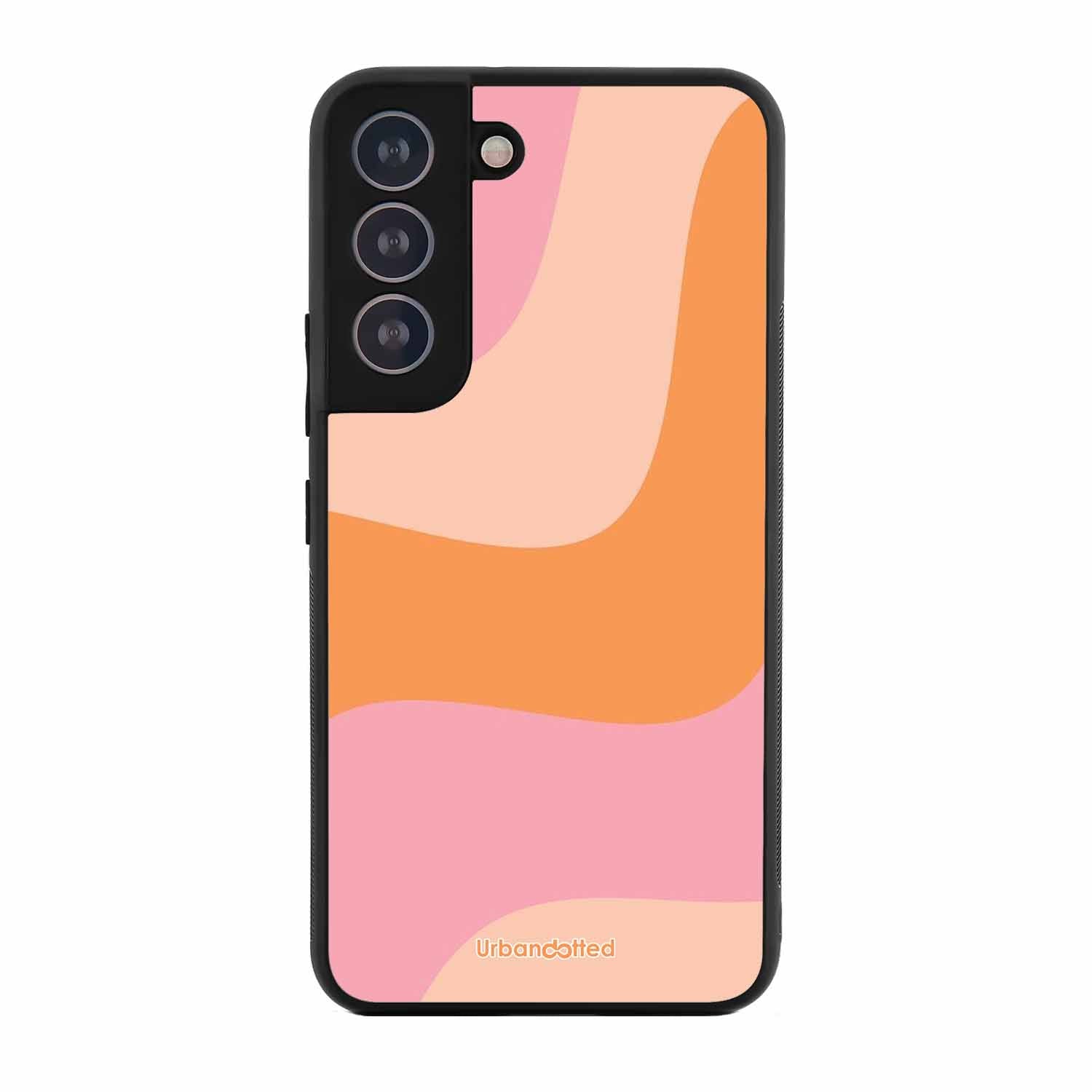 Soft Swirling Stripes Glass Case For Samsung S21 Plus