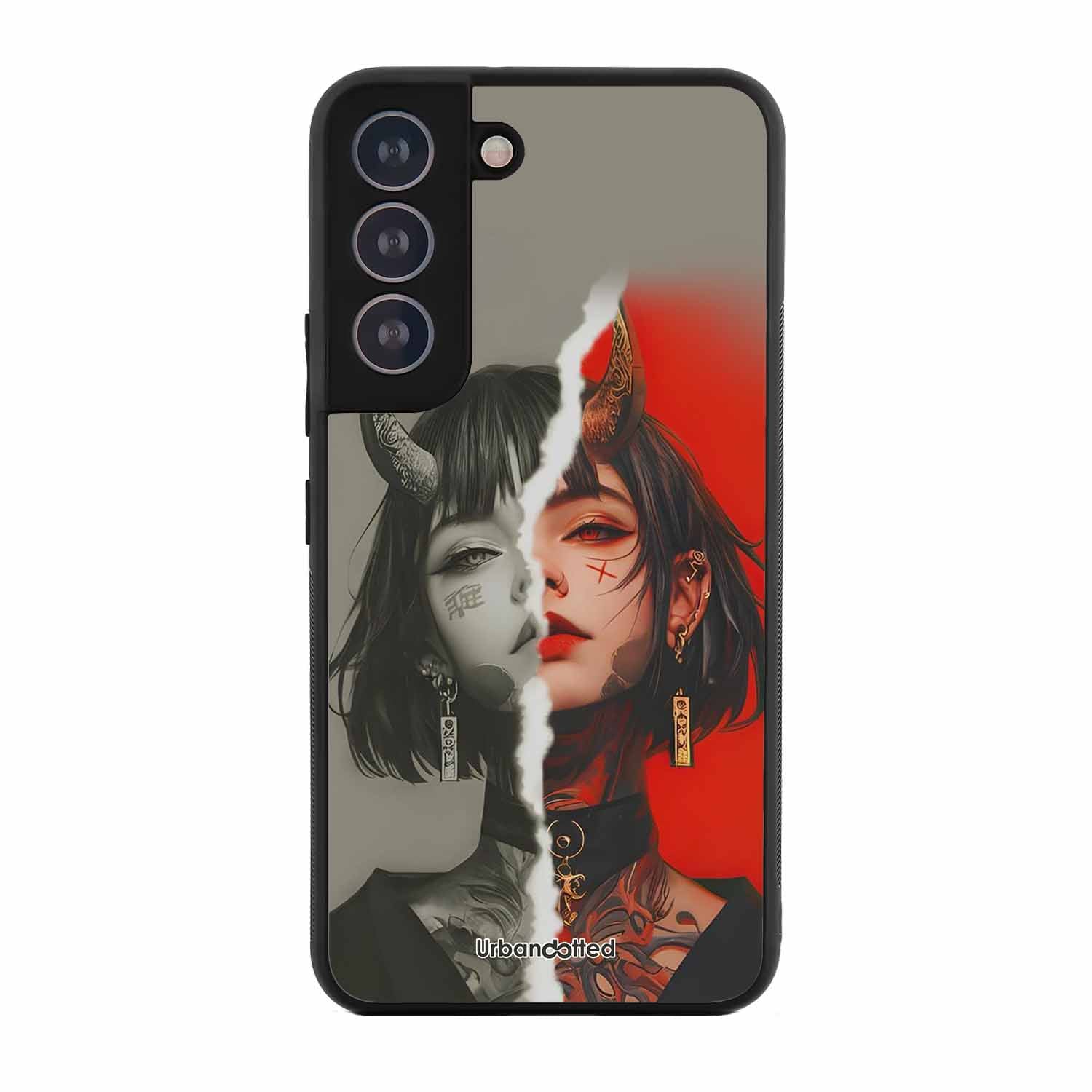 Yin Yang Demon Art Glass Case For Samsung S21