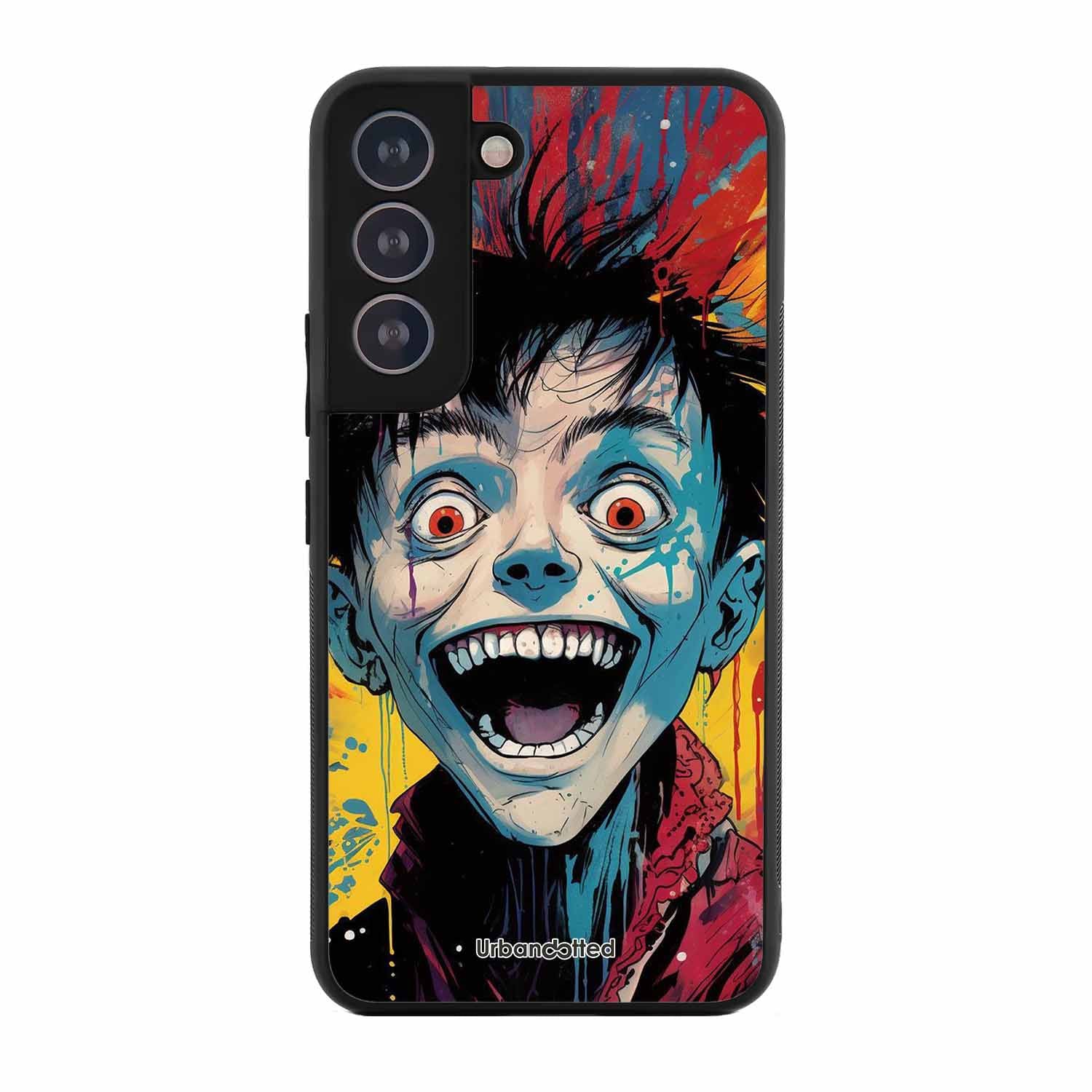 Distorted Joy Illustration Glass Case For Samsung S21