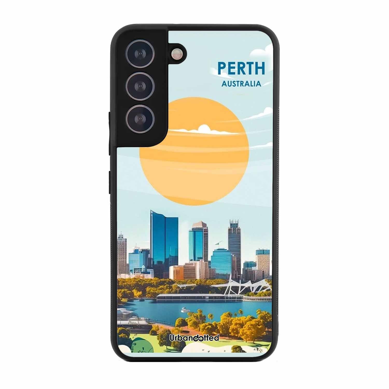 Western Australia Cityscape Glass Case For Samsung S21 Plus